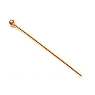 14K Gold Filled 24GA Ball Pin 1.5 (20 pcs)