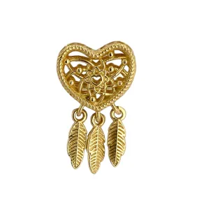 14K Yellow gold Dream catcher Astra charm