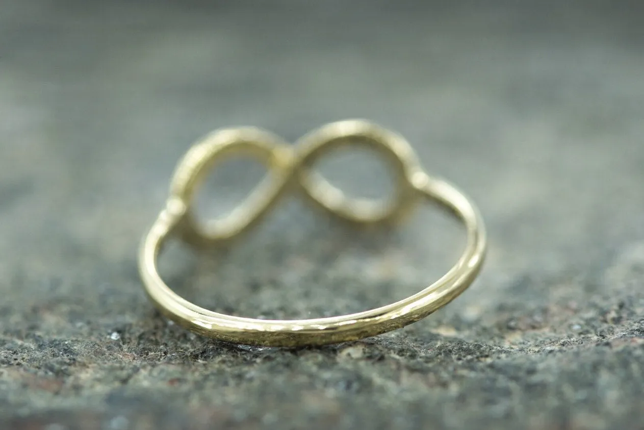 14k Yellow Gold Polished Infinity Love Symbol Ring Band Promise Anniversary Fashion Rope