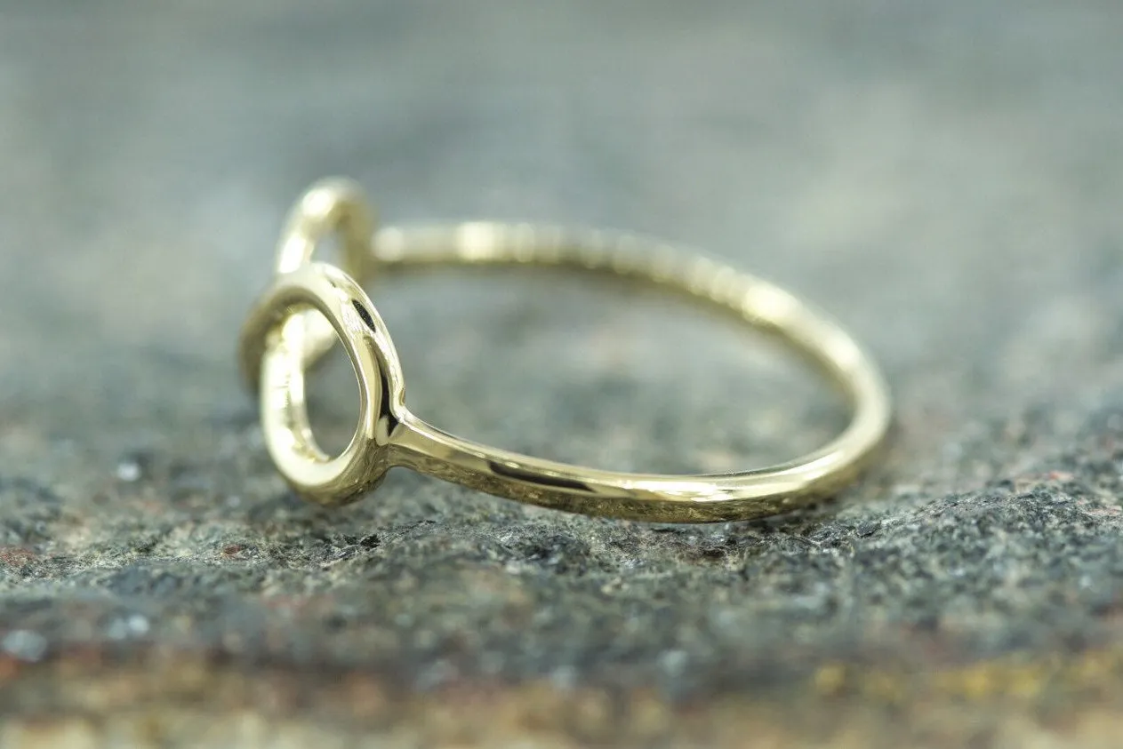 14k Yellow Gold Polished Infinity Love Symbol Ring Band Promise Anniversary Fashion Rope