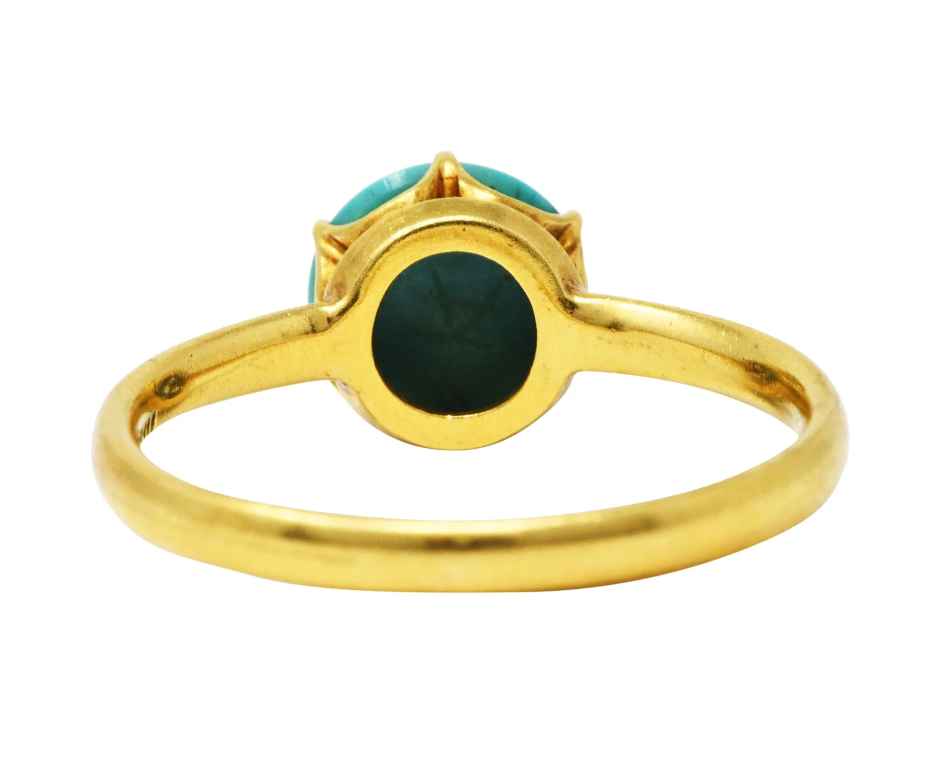 1960's Tiffany & Co. Turquoise 18 Karat Gold Solitaire Ring