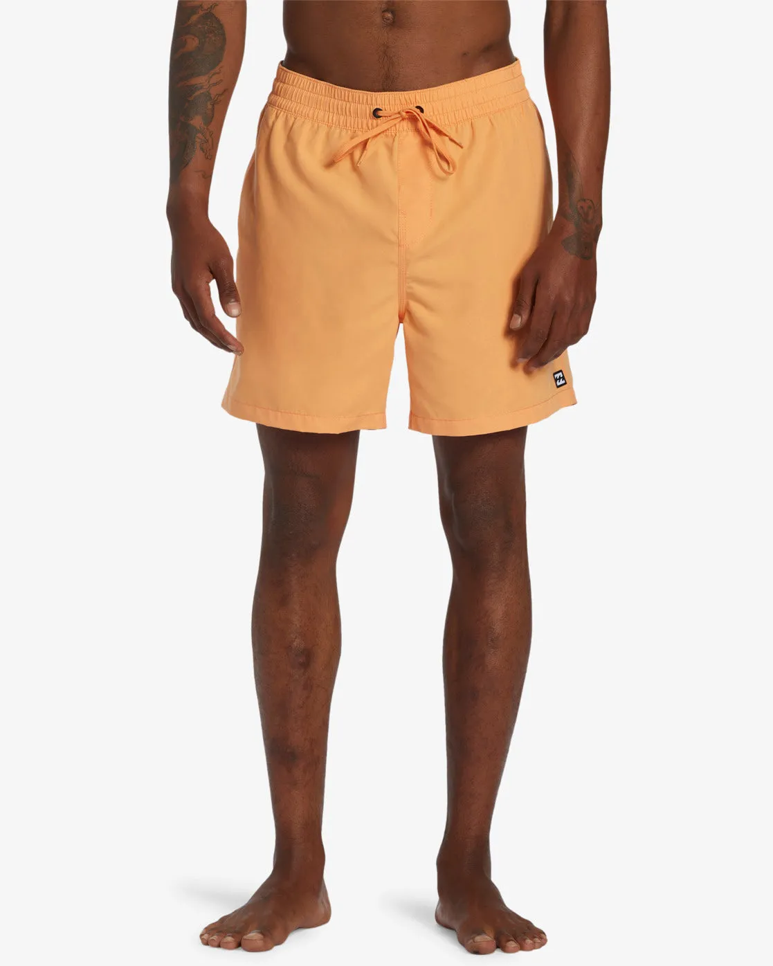 All Day Layback 16 Elastic Waist Shorts - Melon