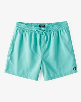 All Day Layback 16 Elastic Waist Shorts - Poolside Blue