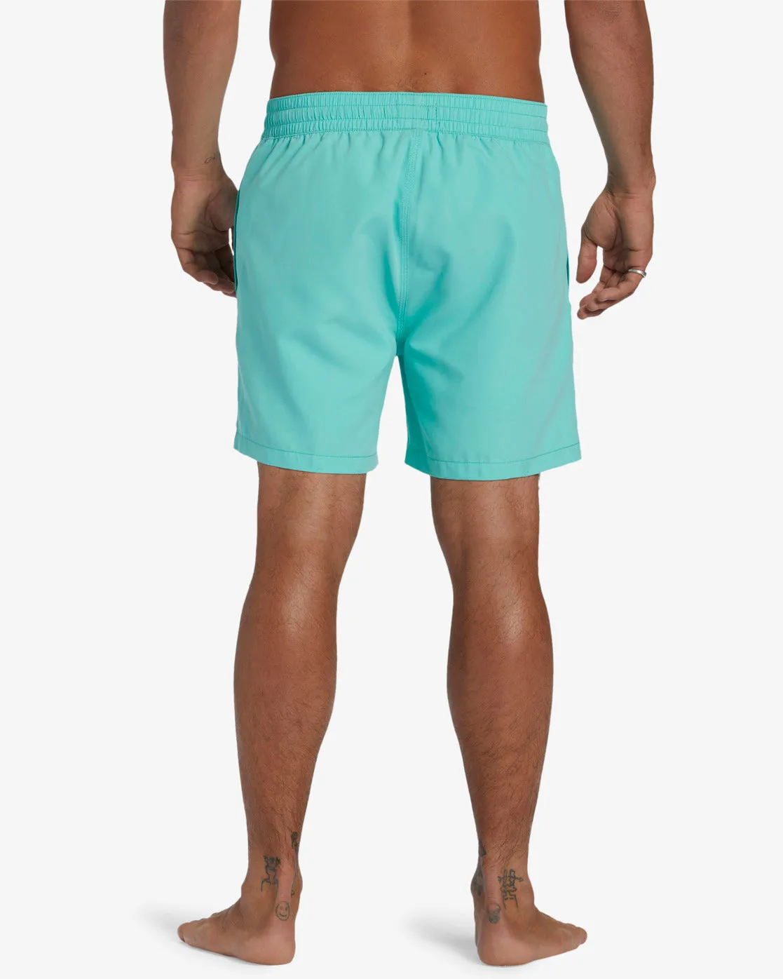 All Day Layback 16 Elastic Waist Shorts - Poolside Blue