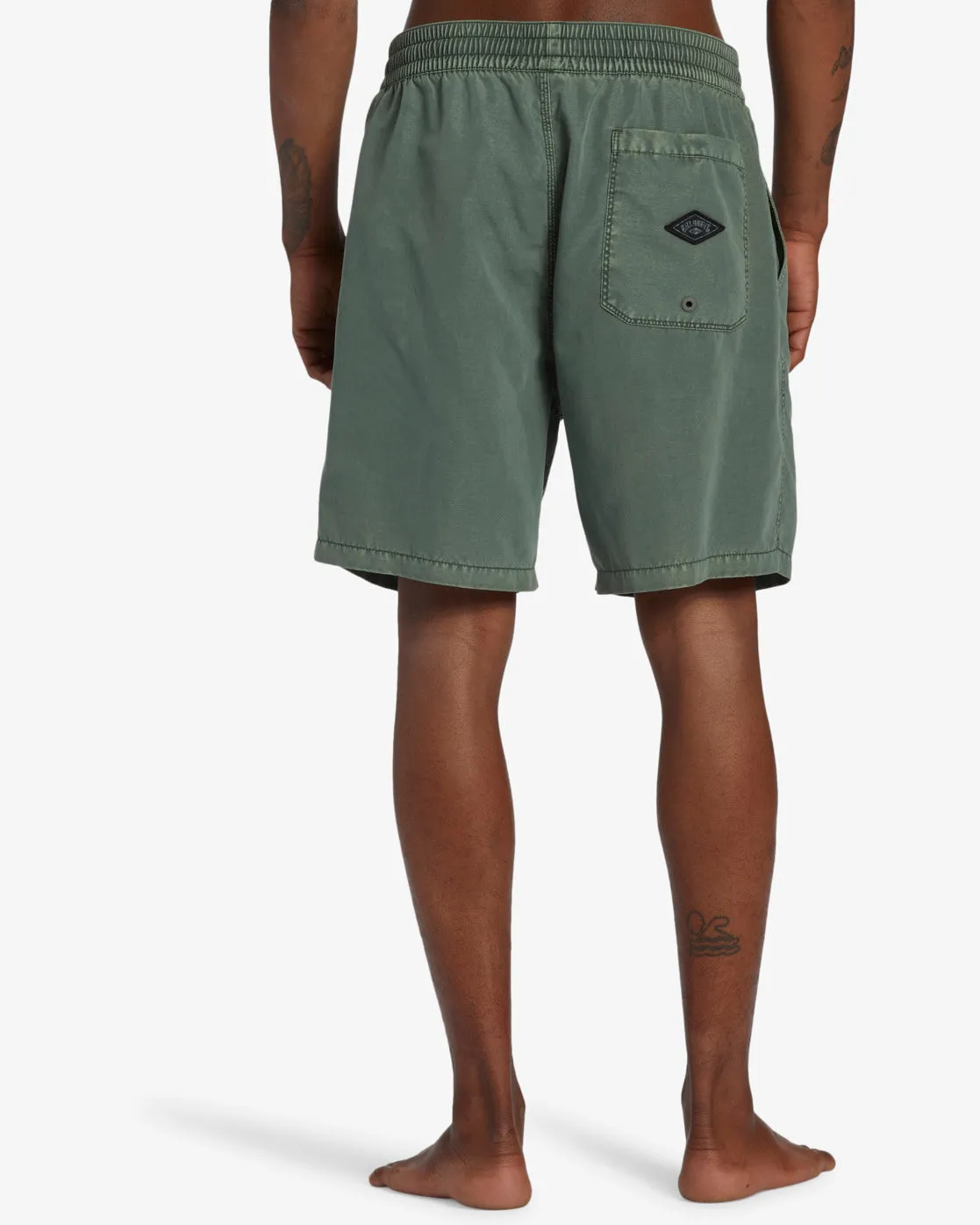 All Day Layback 16 Elastic Waist Shorts - Sea Green