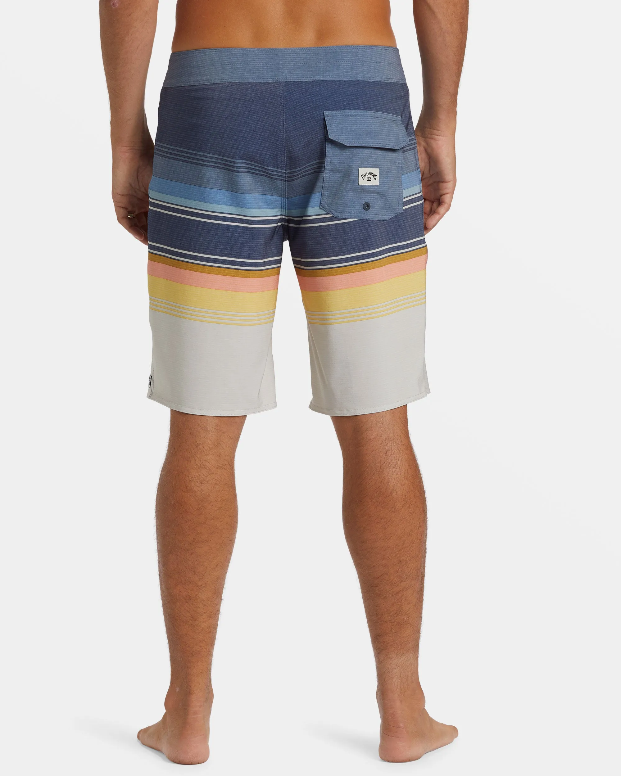 All Day Stripe Pro 20 Boardshorts - Dusty Navy