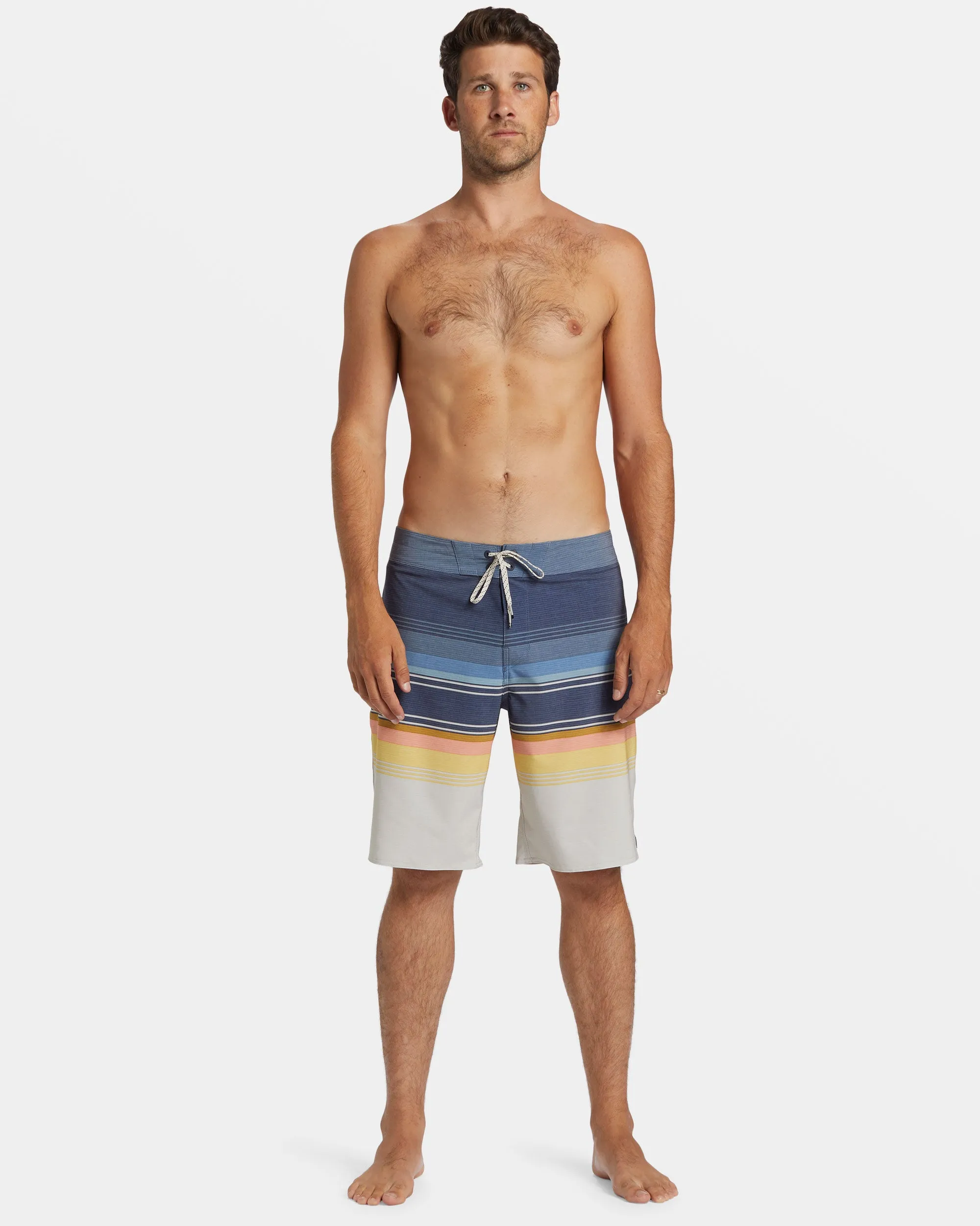 All Day Stripe Pro 20 Boardshorts - Dusty Navy