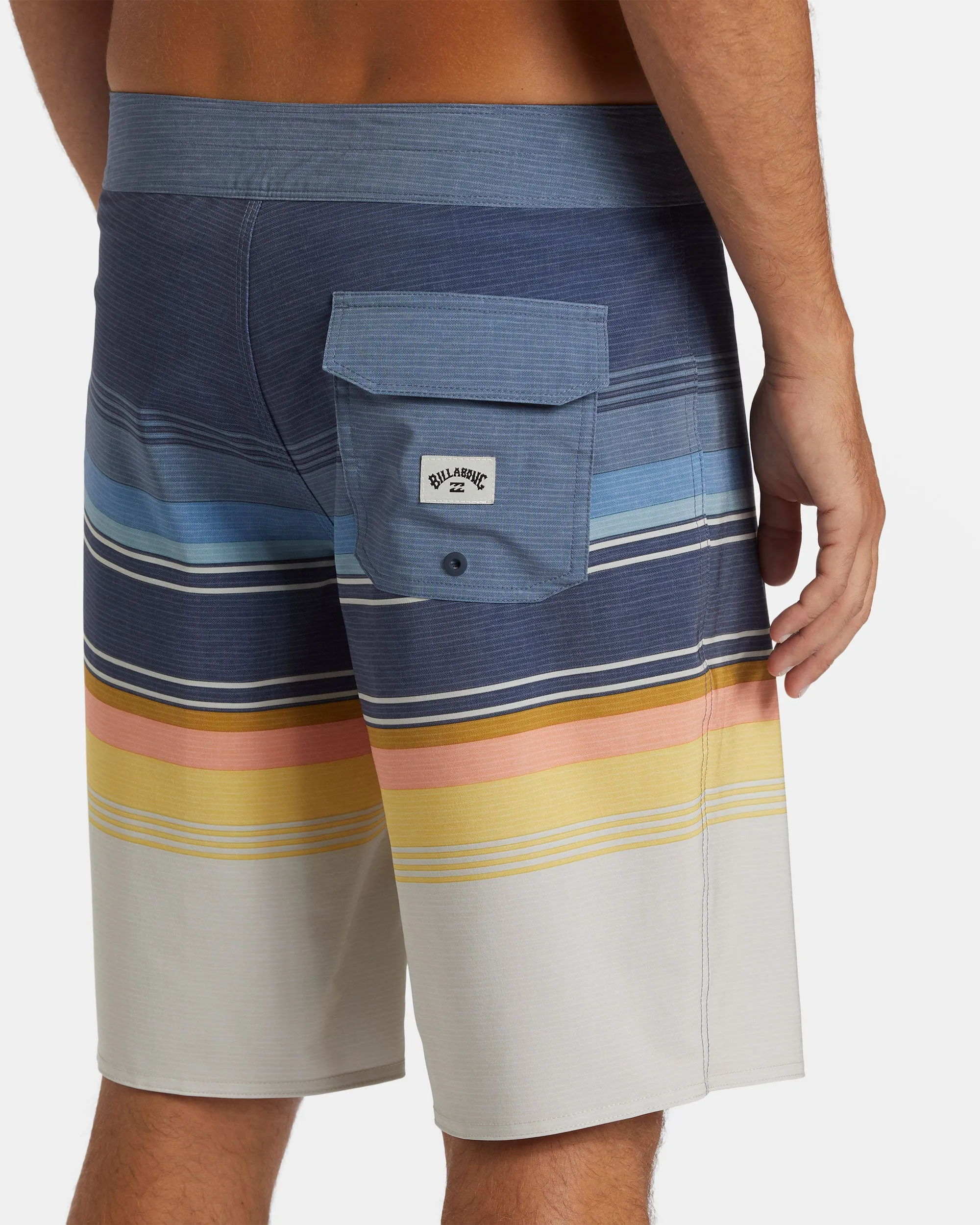 All Day Stripe Pro 20 Boardshorts - Dusty Navy