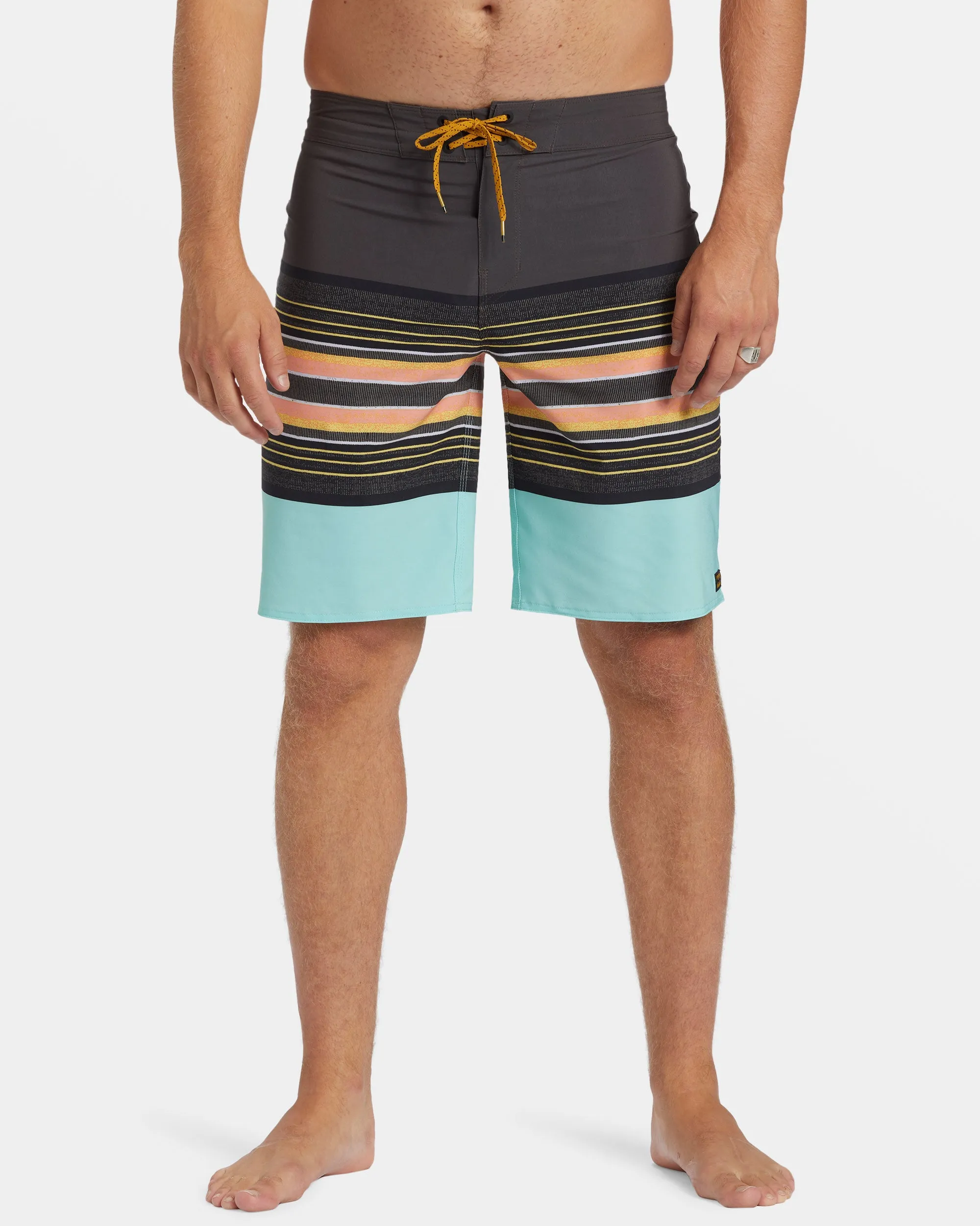 All Day Stripe Pro 20 Boardshorts - Washed Black