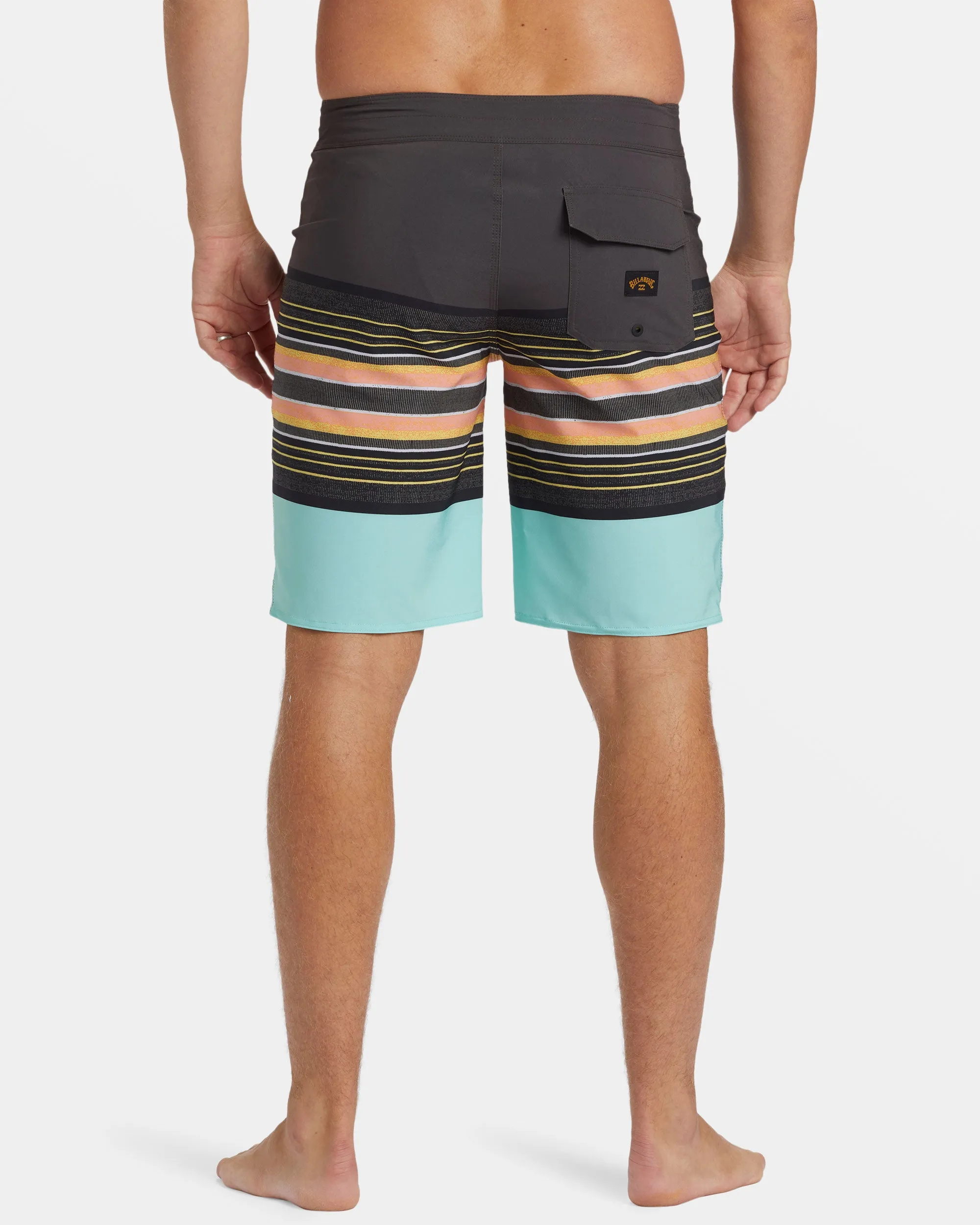 All Day Stripe Pro 20 Boardshorts - Washed Black