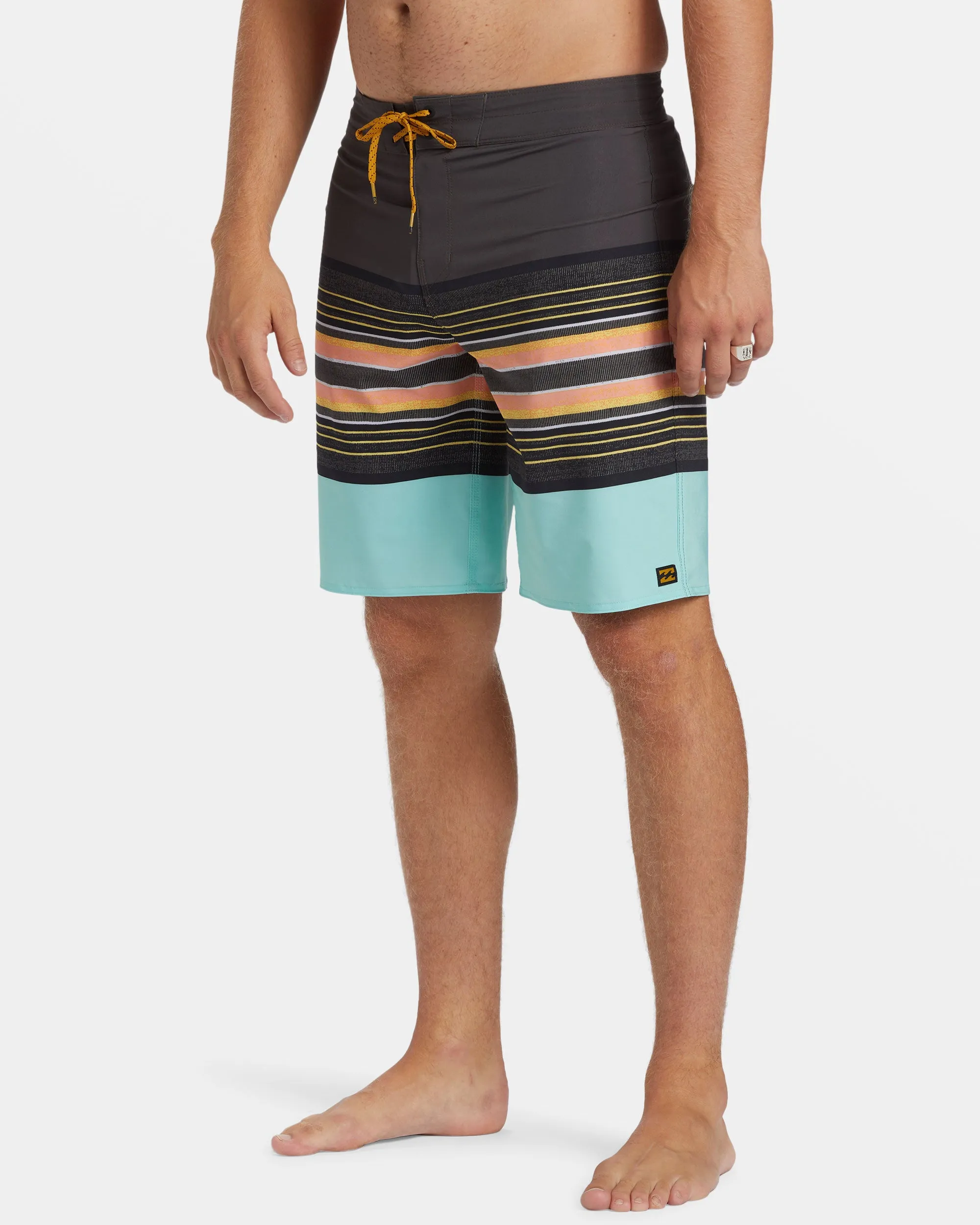 All Day Stripe Pro 20 Boardshorts - Washed Black