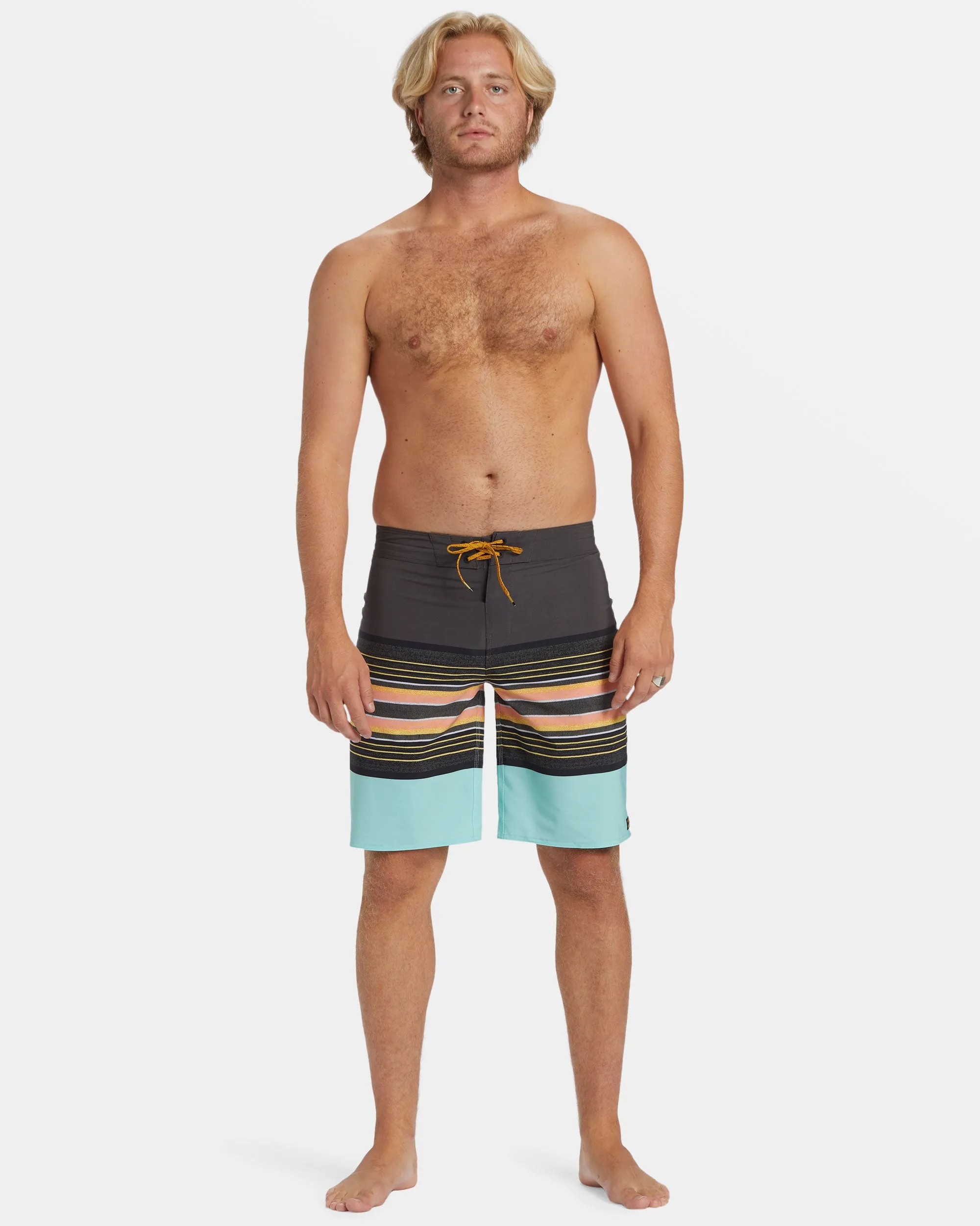 All Day Stripe Pro 20 Boardshorts - Washed Black