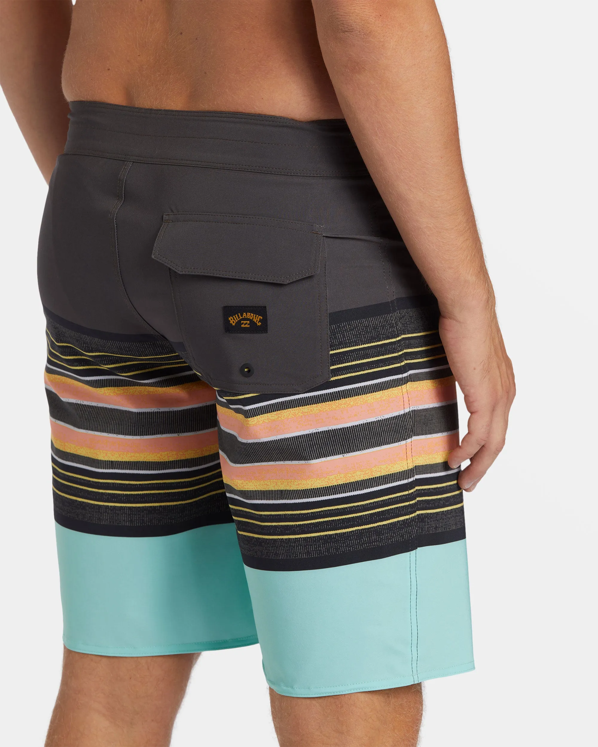 All Day Stripe Pro 20 Boardshorts - Washed Black