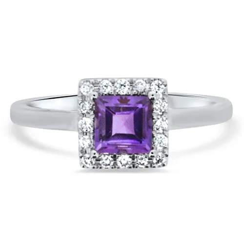 Amethyst and Diamond Ring