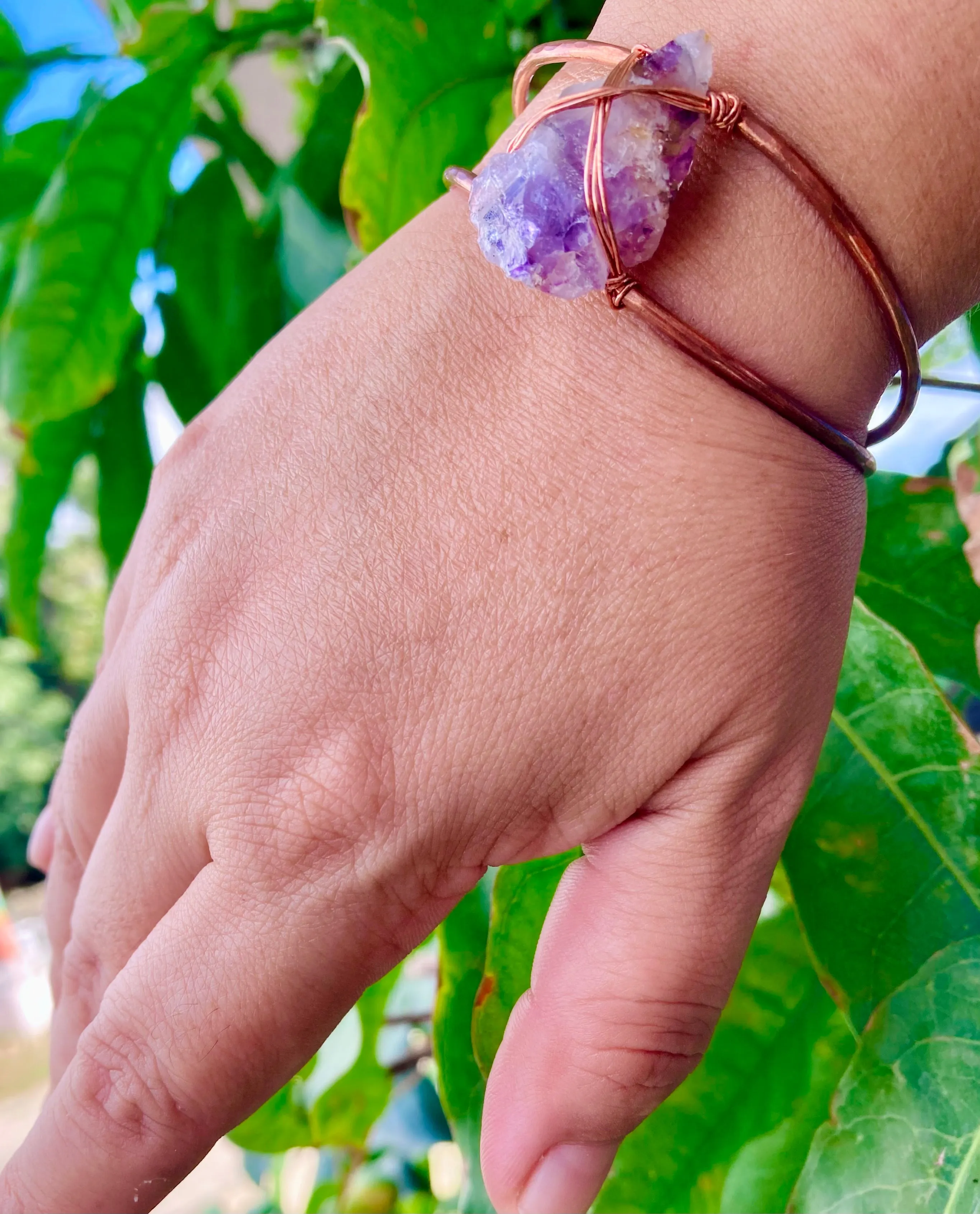 Amethyst Arrowhead Cuffs