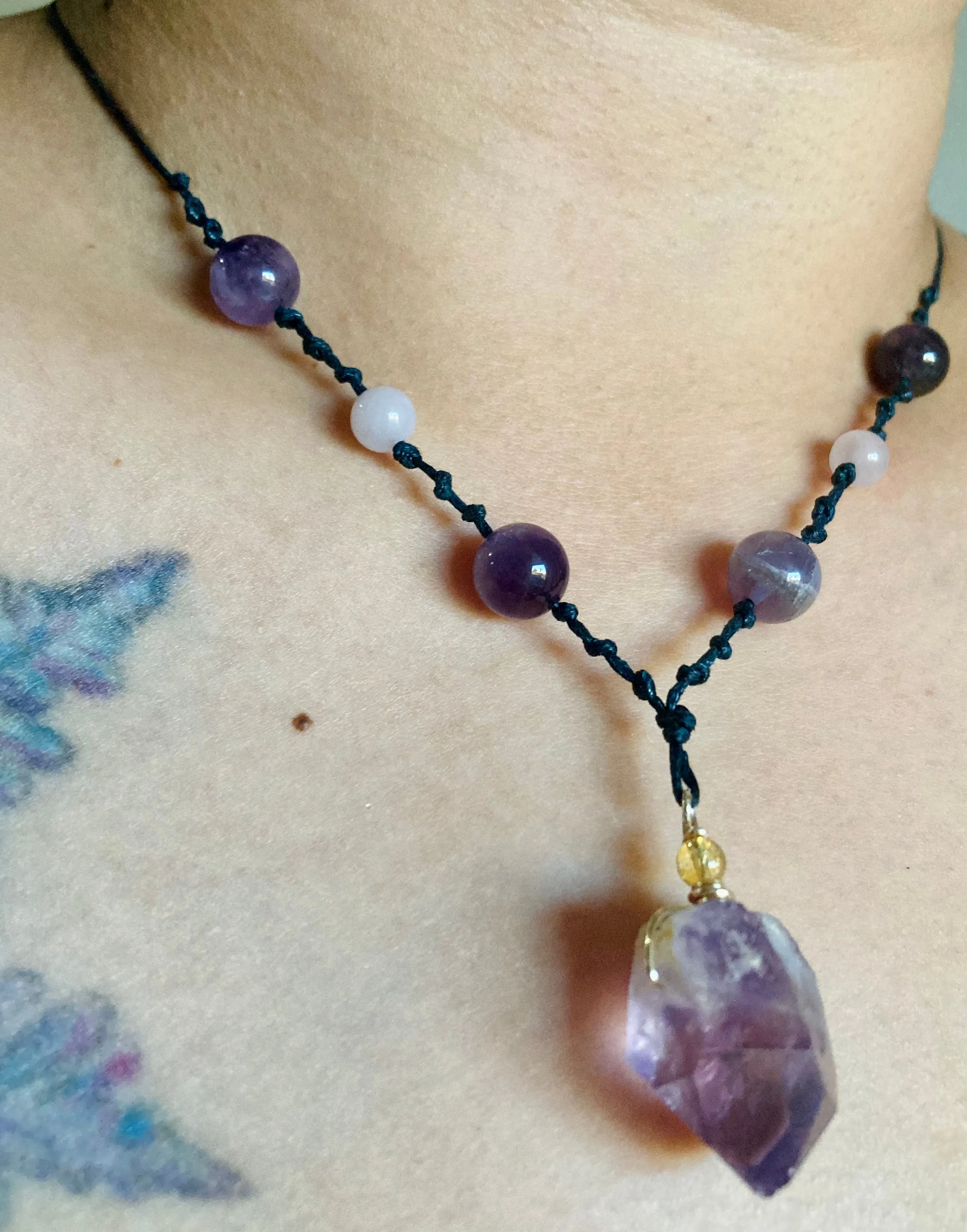 Amethyst Hemp Necklace