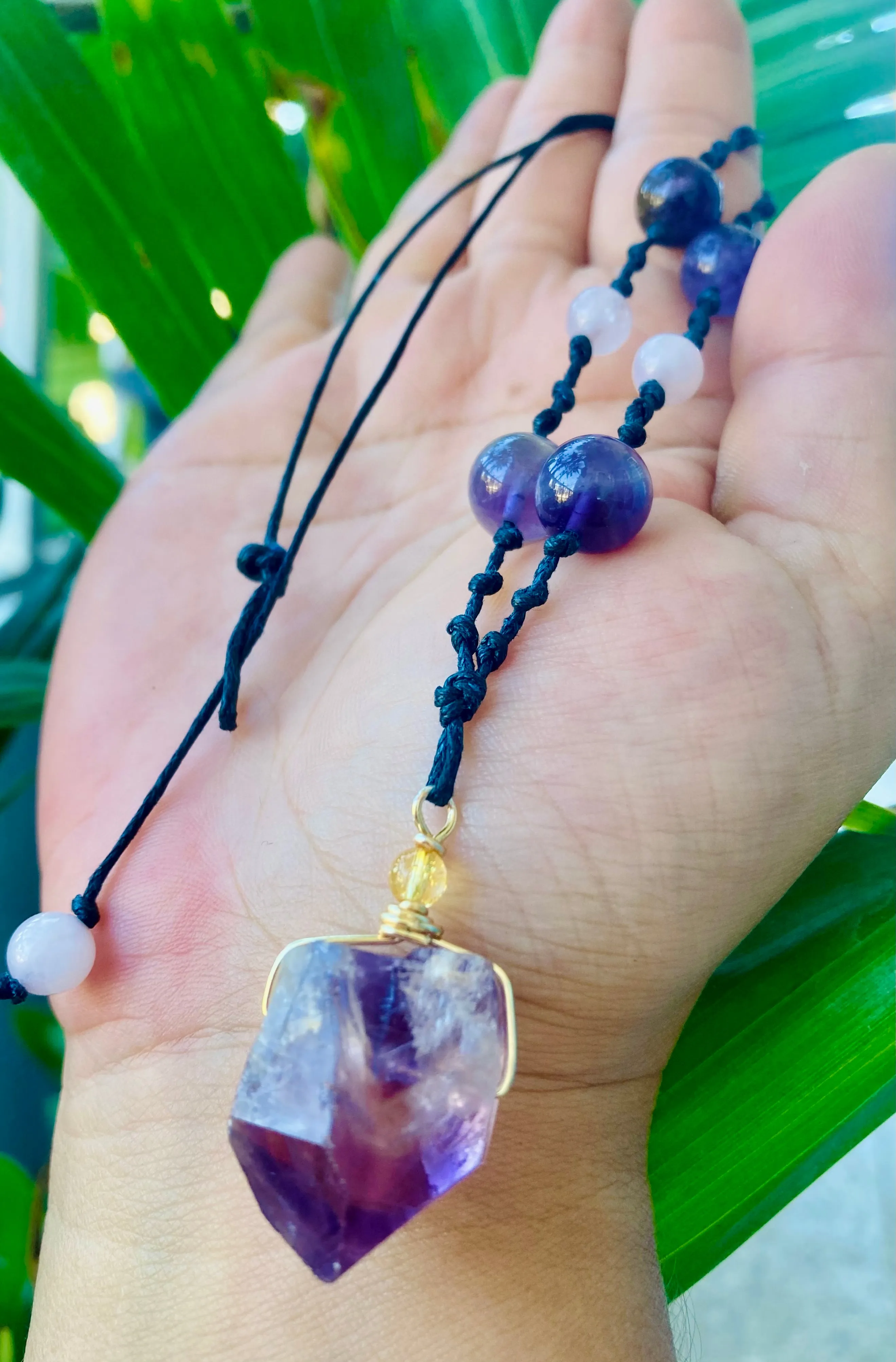 Amethyst Hemp Necklace