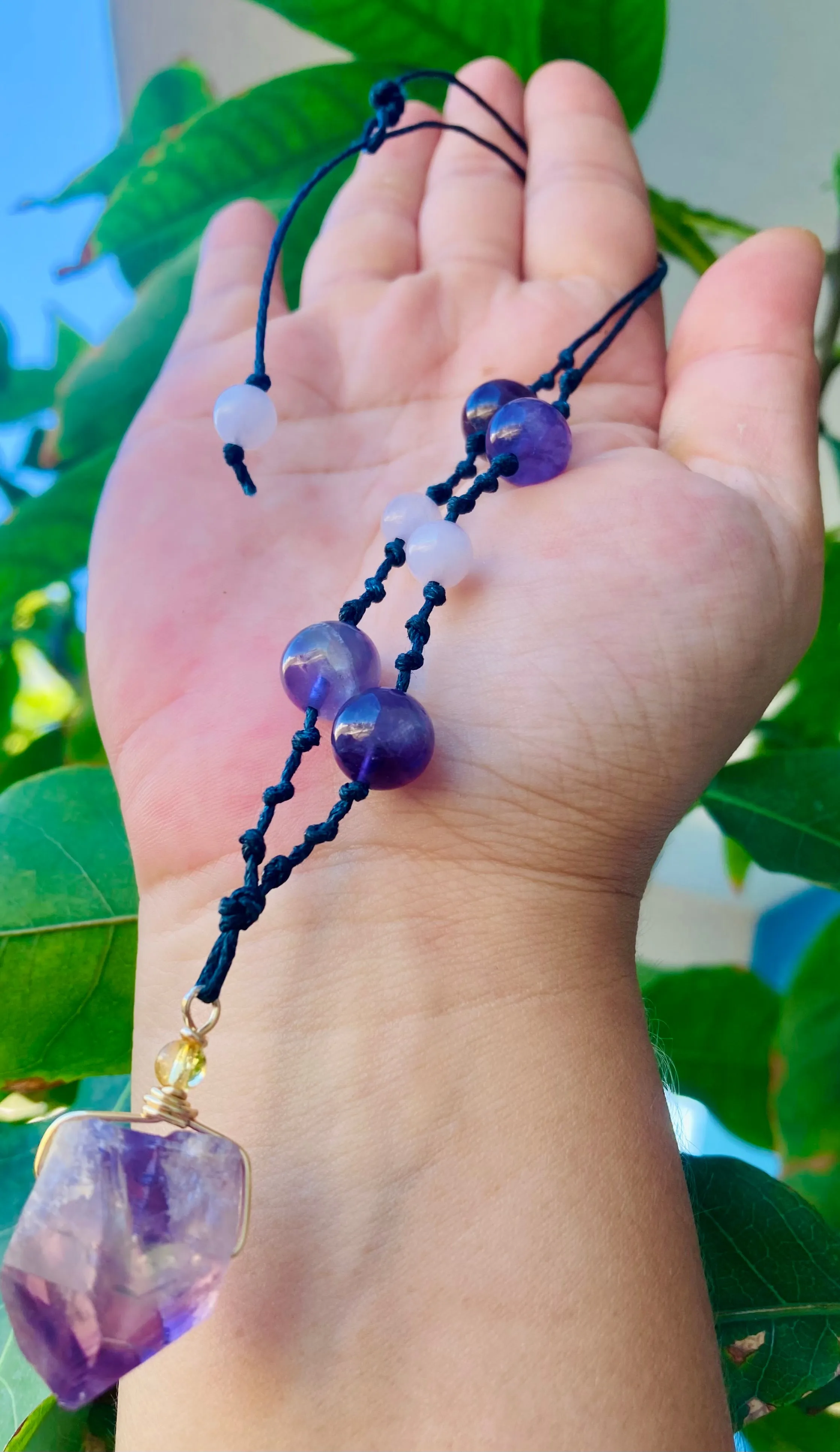 Amethyst Hemp Necklace