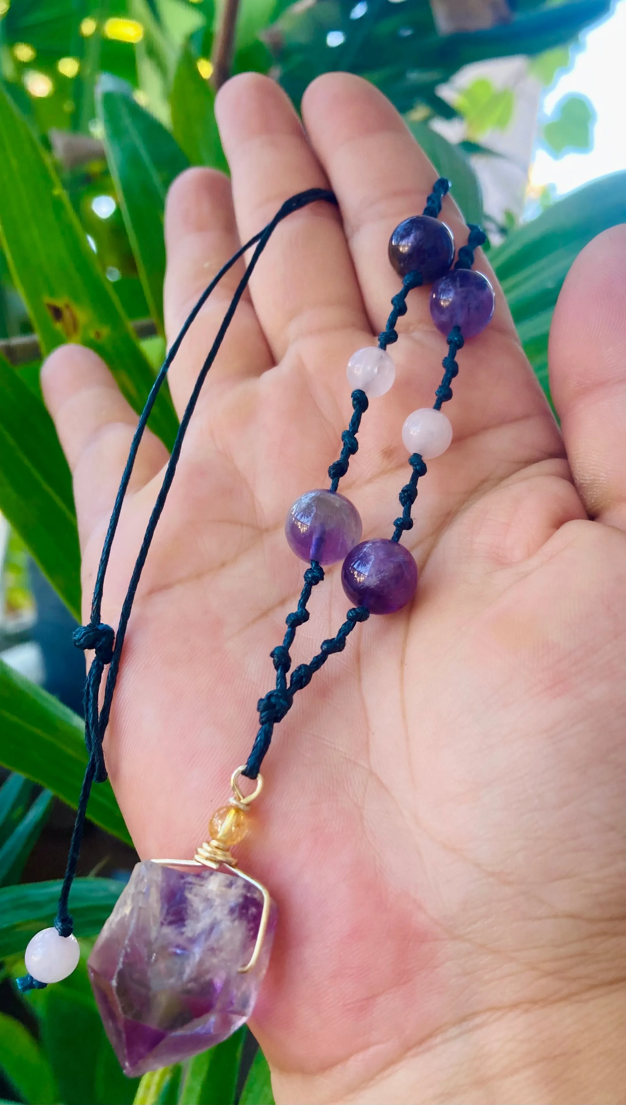 Amethyst Hemp Necklace