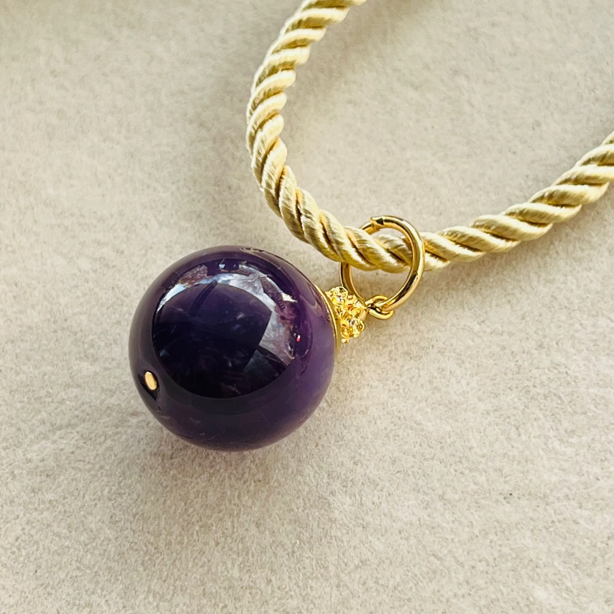 Amethyst Silk Twist Necklace