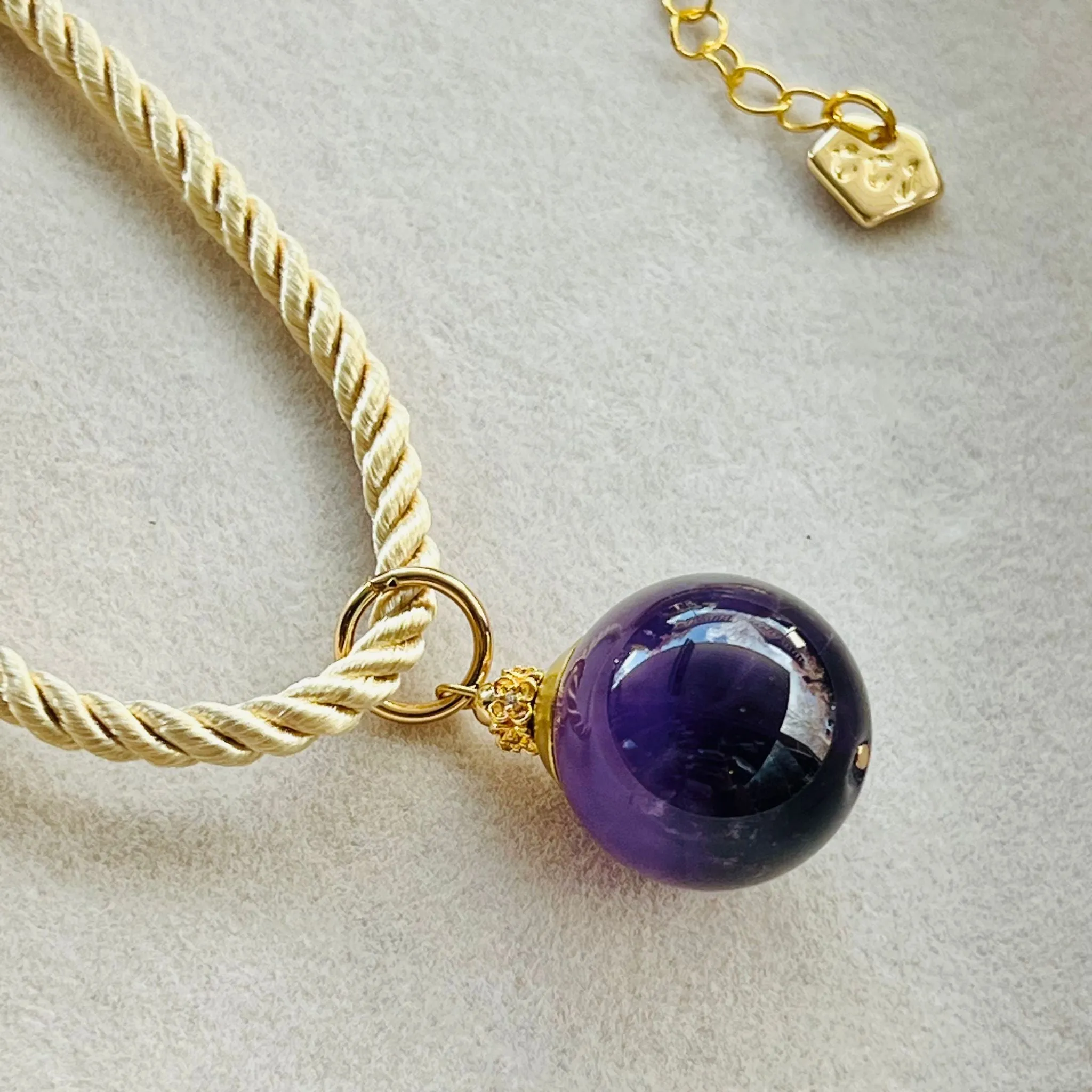 Amethyst Silk Twist Necklace