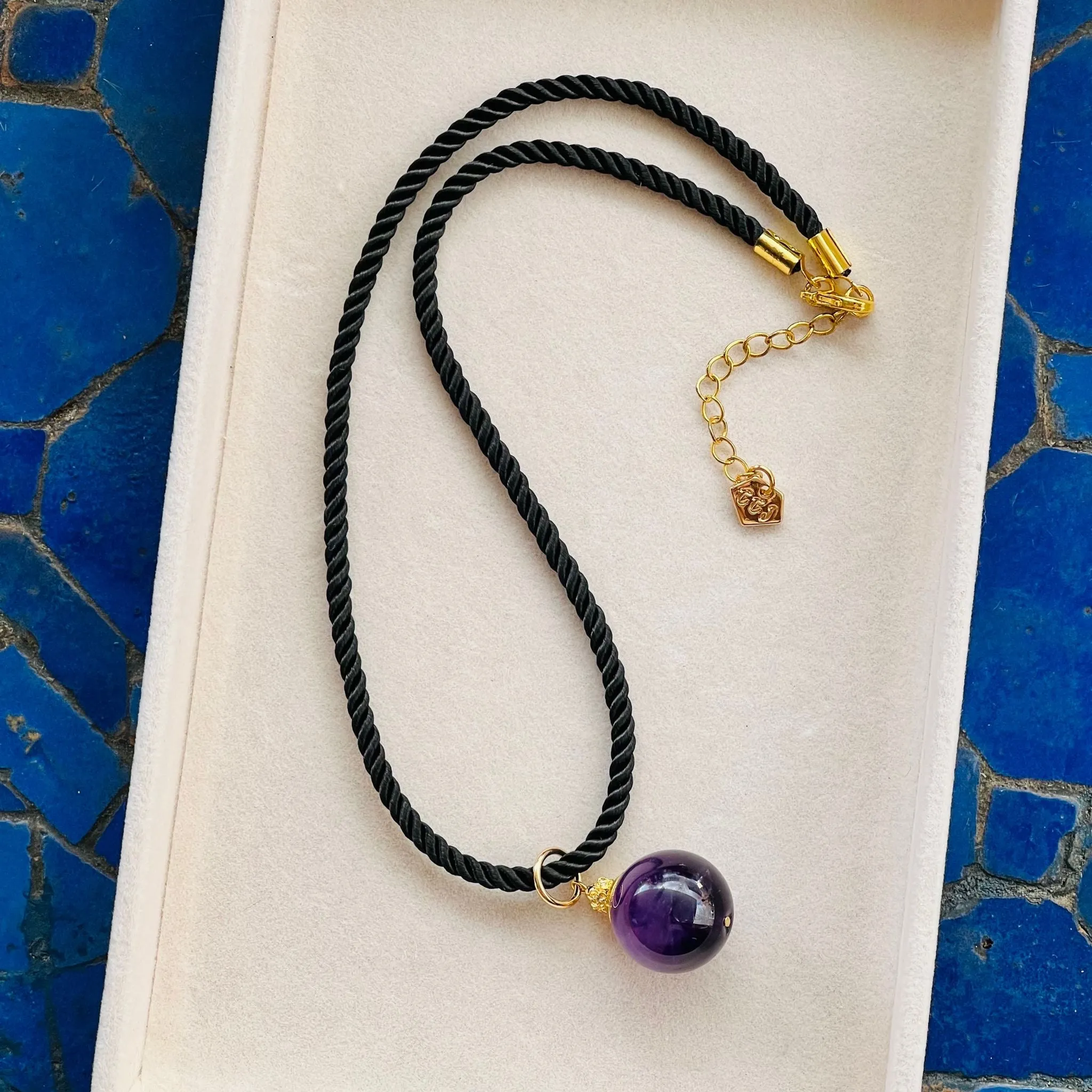 Amethyst Silk Twist Necklace