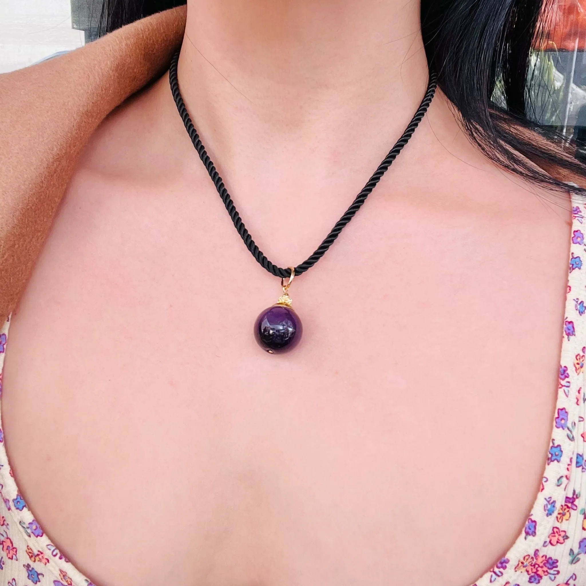 Amethyst Silk Twist Necklace