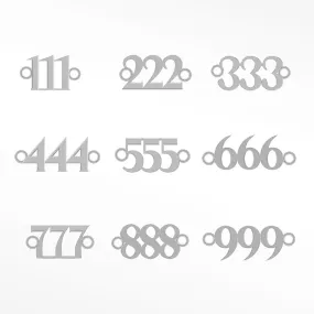 Angel Numbers 6mm 14K White Gold Connectors Pack of 26 letters for Permanent Jewelry