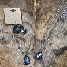 ATG Smokey Teardrop Jewelry Set