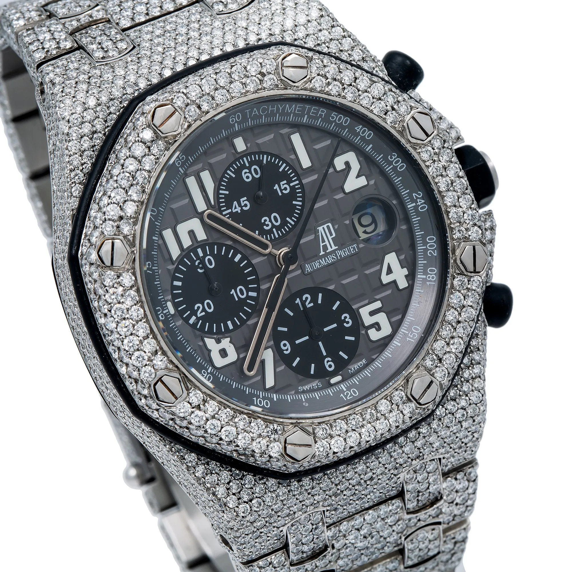 Audemars Piguet Royal Oak Offshore Chronograph 25940SK 42MM Gray Dial With 33.50 CT Diamonds