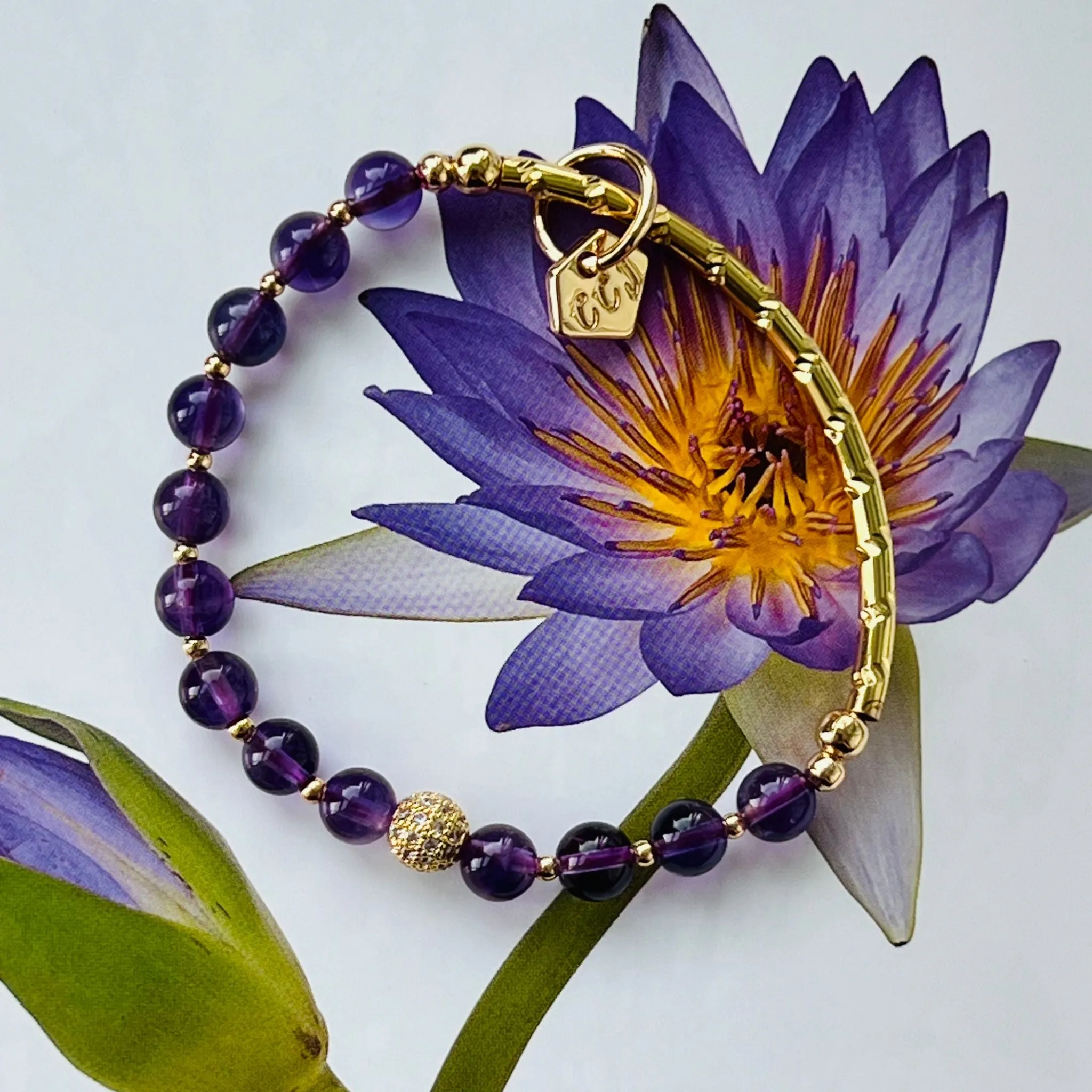 Auspicious Amethyst Delicate Diadem Bracelet