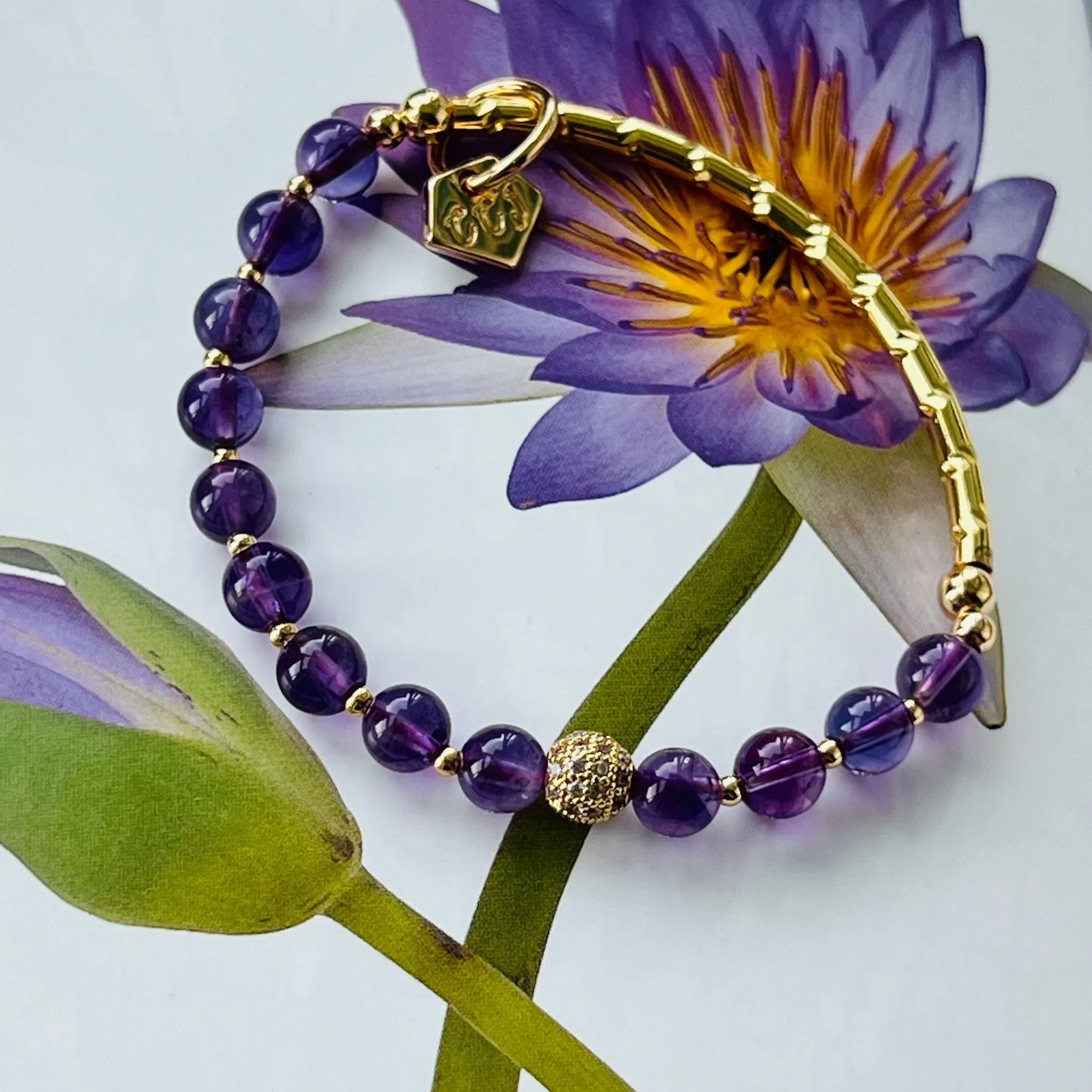 Auspicious Amethyst Delicate Diadem Bracelet