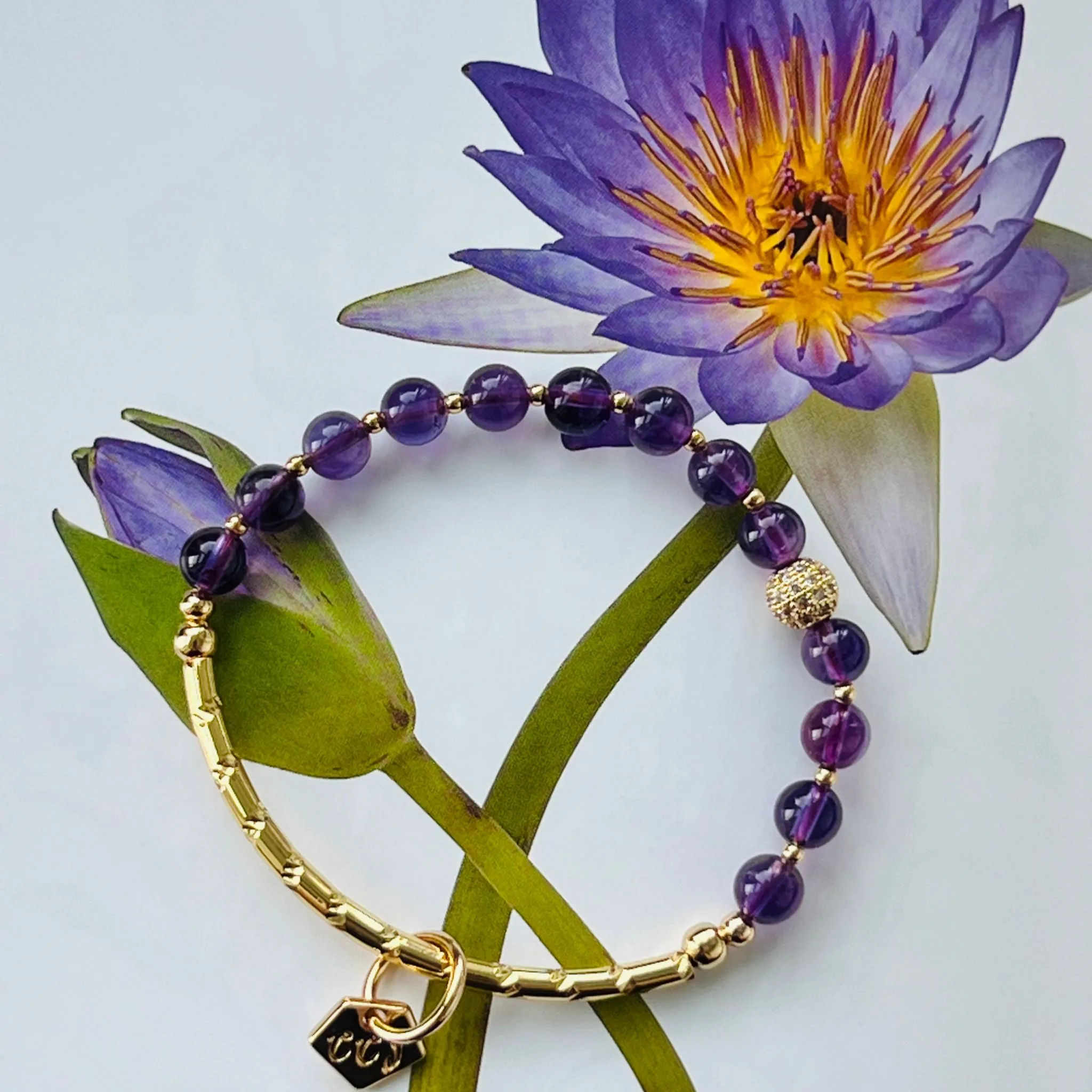 Auspicious Amethyst Delicate Diadem Bracelet