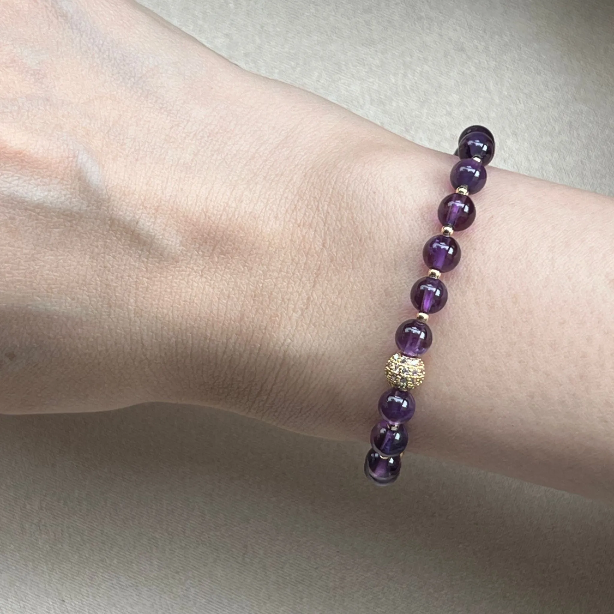 Auspicious Amethyst Delicate Diadem Bracelet