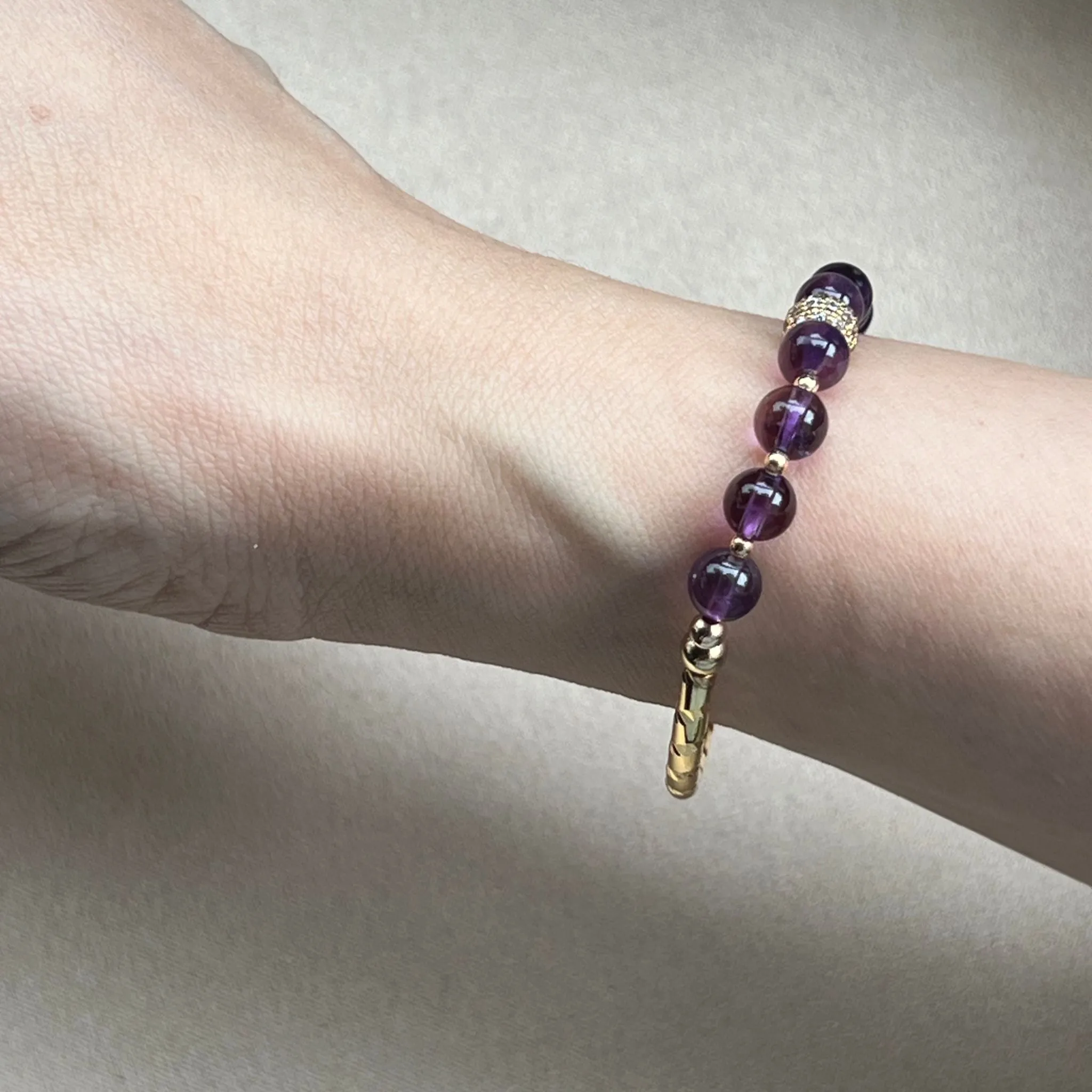 Auspicious Amethyst Delicate Diadem Bracelet