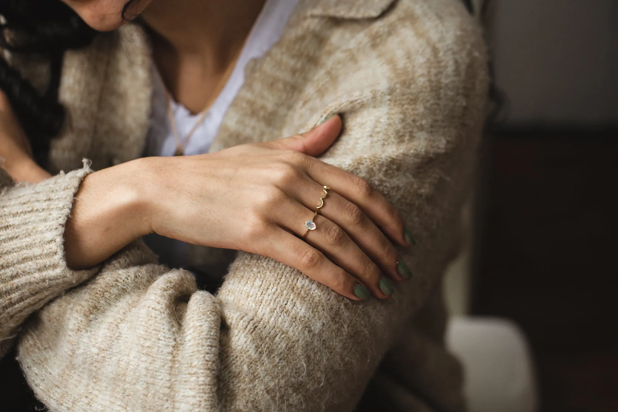 Ava Ring in Opal