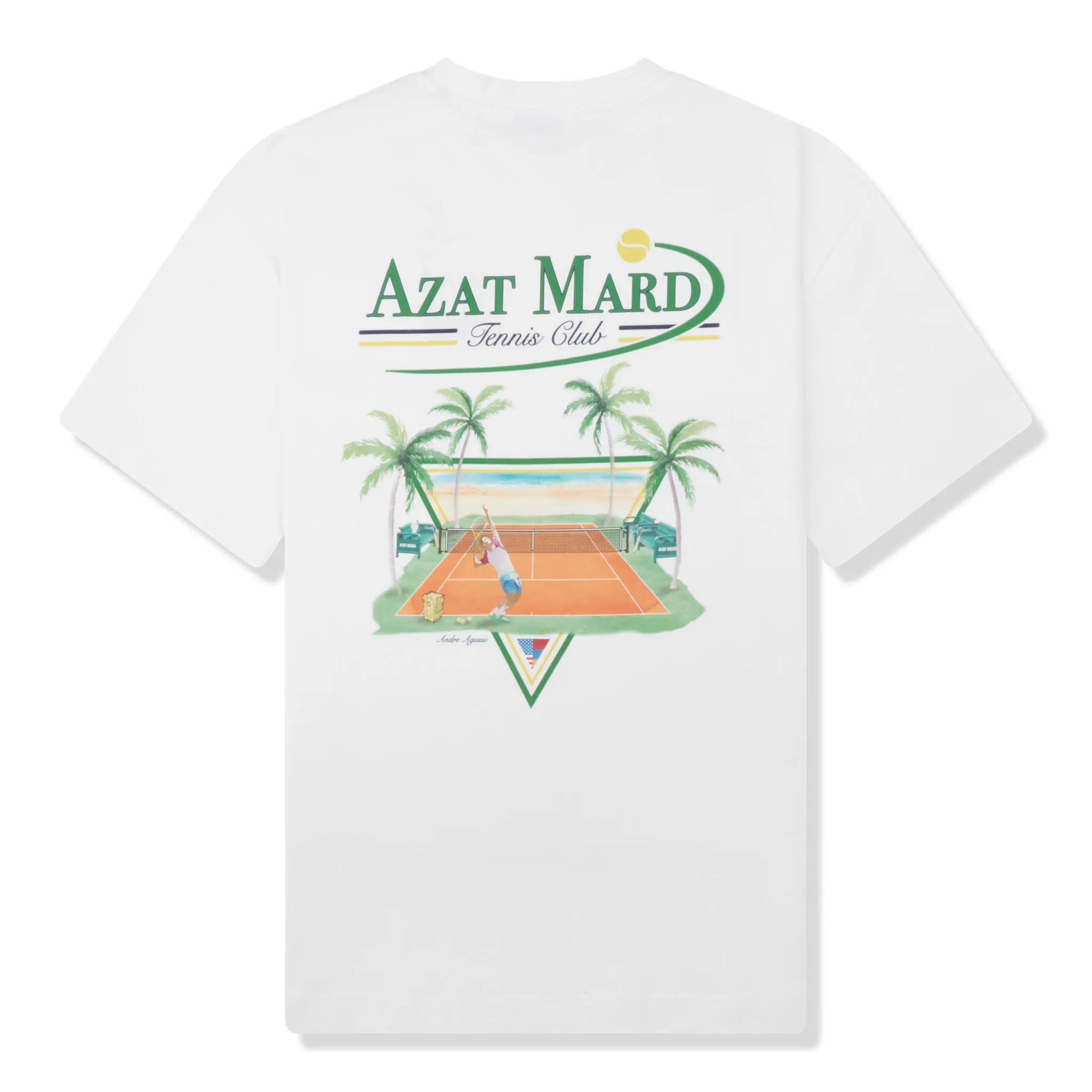 Azat Mard Tennis Club T Shirt White