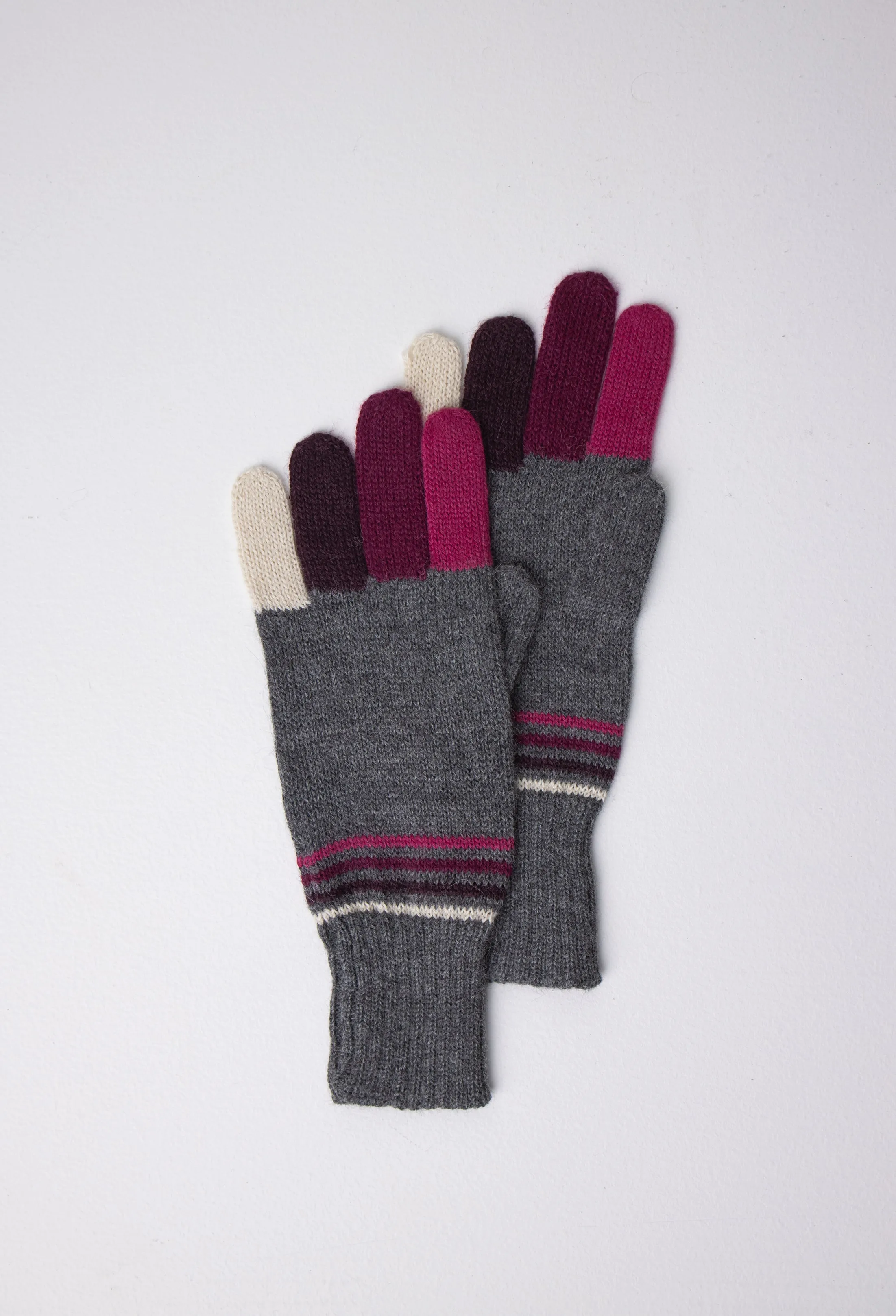 Baby Alpaca Multi-colour Gloves