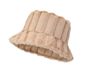 Becky Winter Bucket Hat in Tan