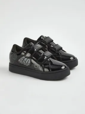 Black Patent Butterfly Light Up Cupsole School Shoes | School | George at ASDA