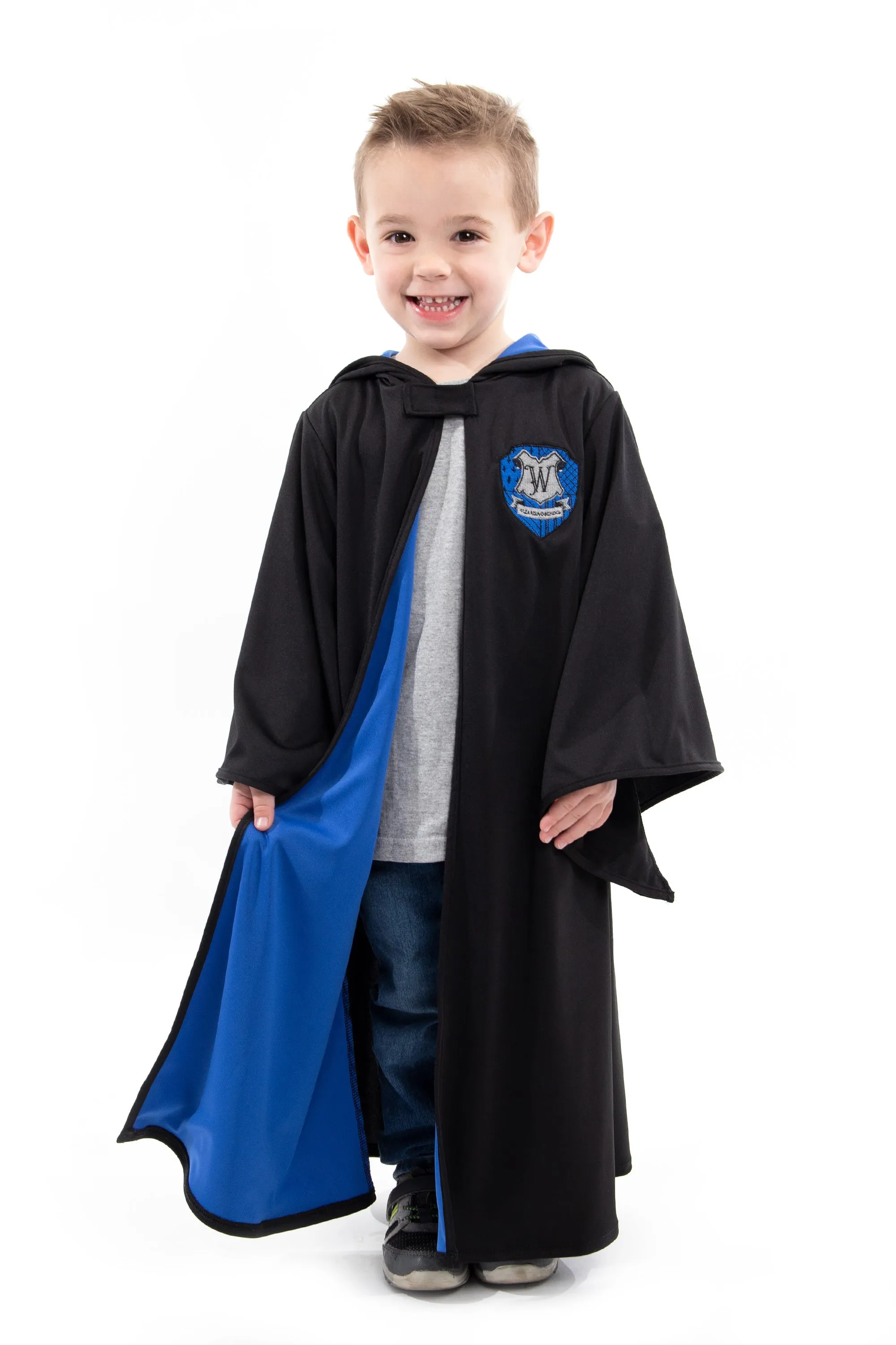 Blue Hooded Wizard Robe