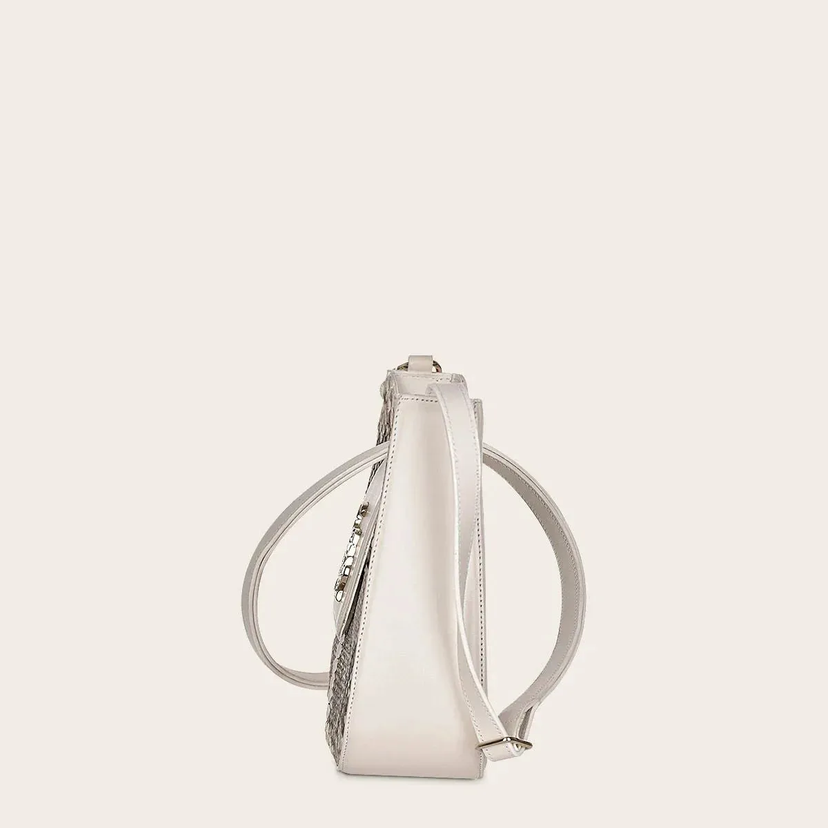 BOD88PI - Cuadra white fashion python crossbody bag for women