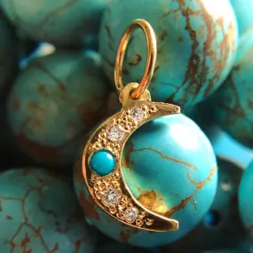 BOHEME PETITE LUNE TURQUOISE MOON CHARM rts