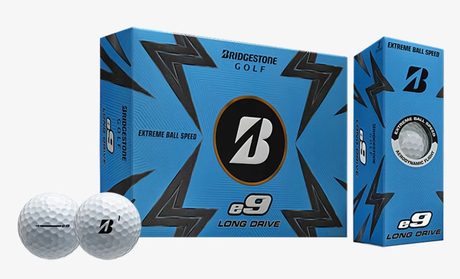 BRIDGESTONE 2023 E9 LONG DRIVE WHITE 12 Pack Golf Balls