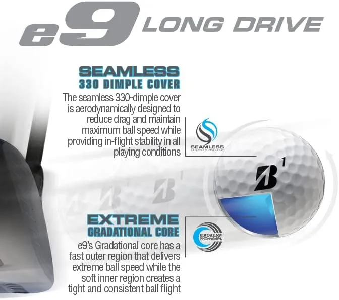 Bridgestone e9 Long Drive Golf Balls