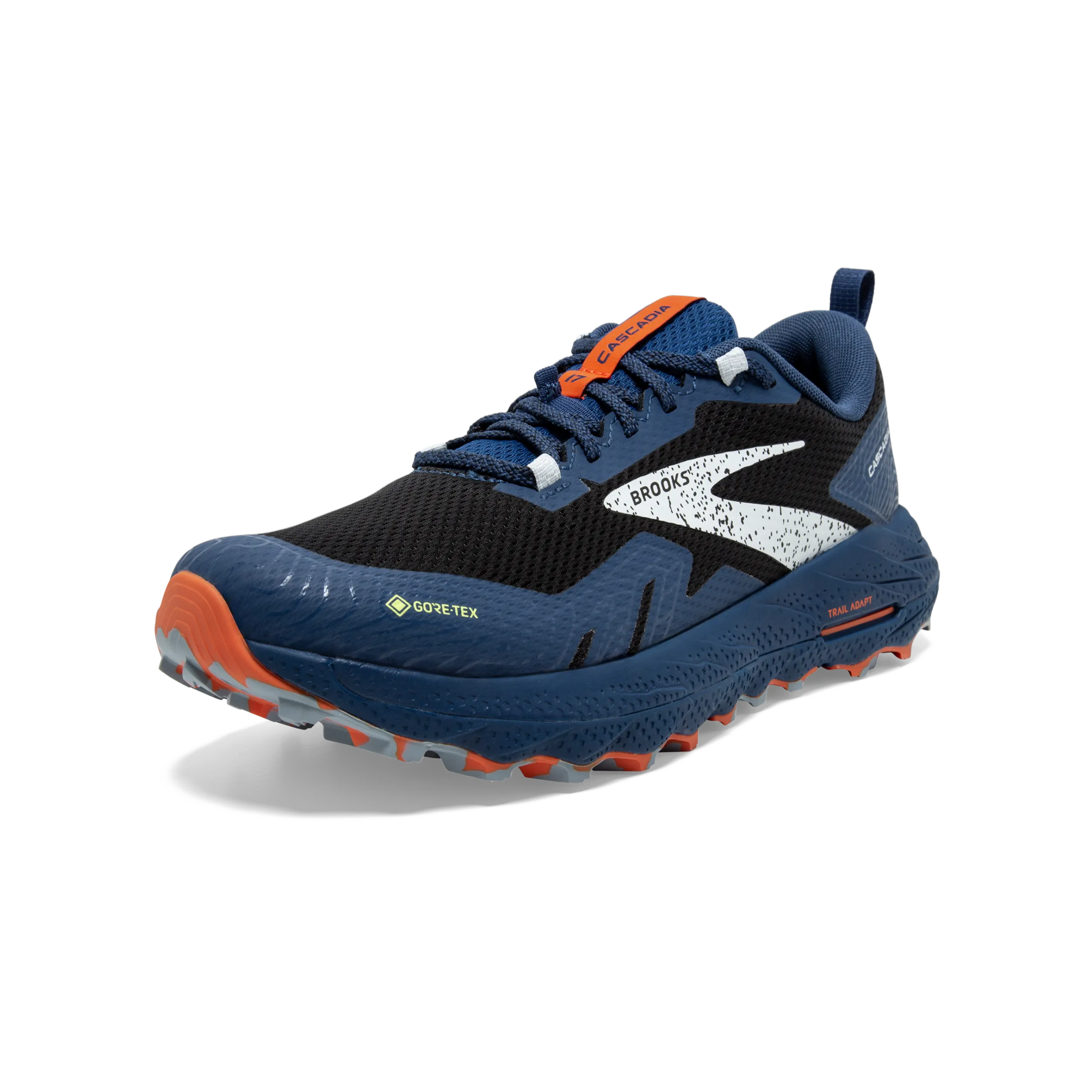 Brooks Cascadia 17 GTX (D Width) - Black/ Black/ Firecracker (Mens)