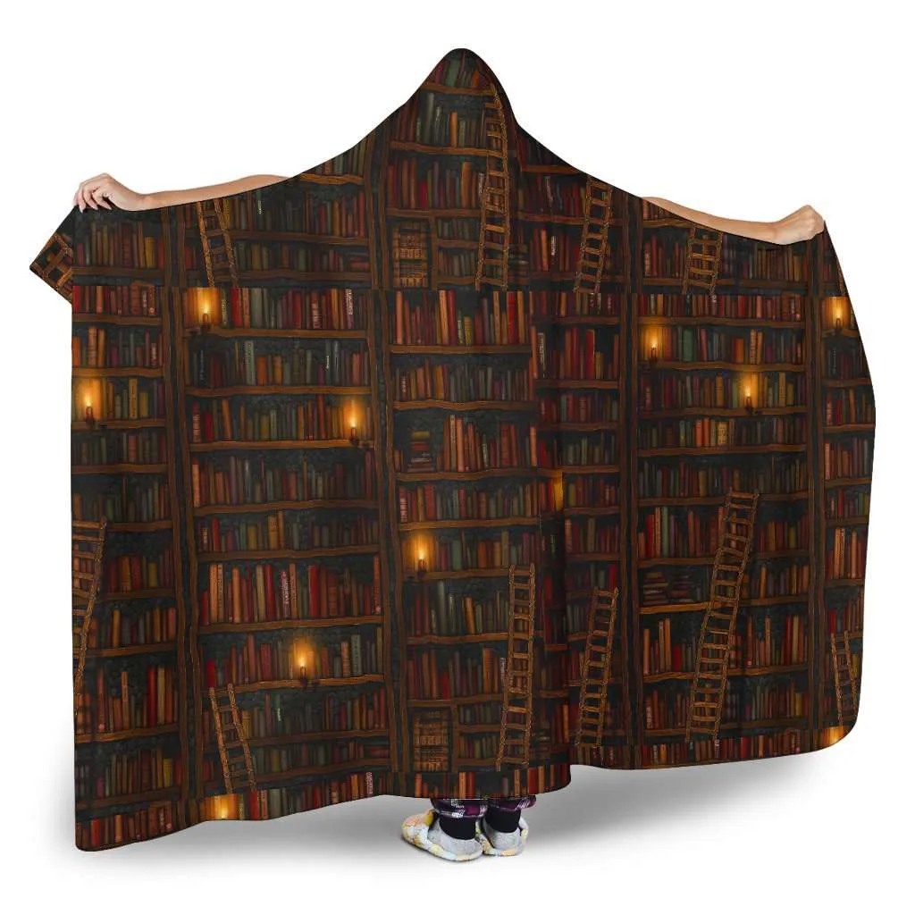 brown bookshelf Hooded blanket