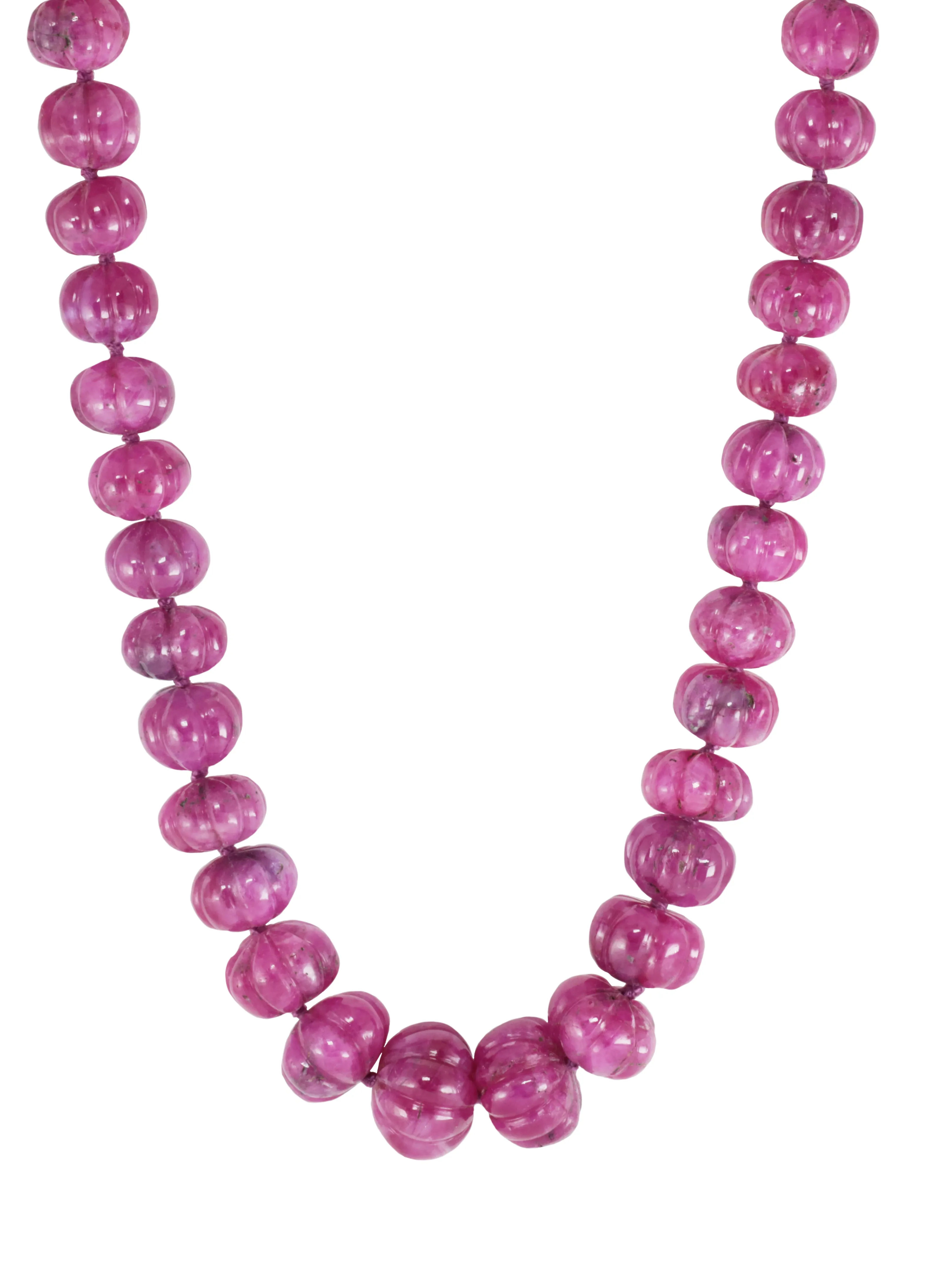 Carved Ruby Necklace