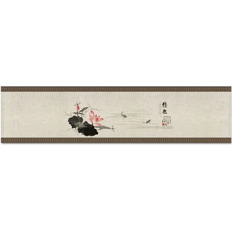 Chinese Ink Style Tea Mat Zen Waterproof Table Runner