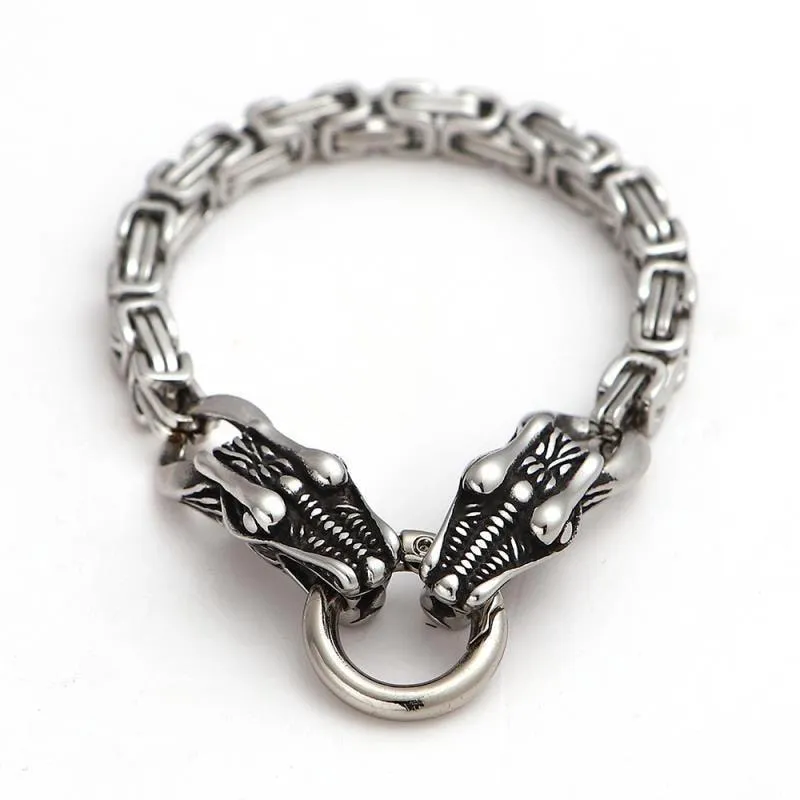 Classic Fashion Punk Stainless Steel Skull Bracelet